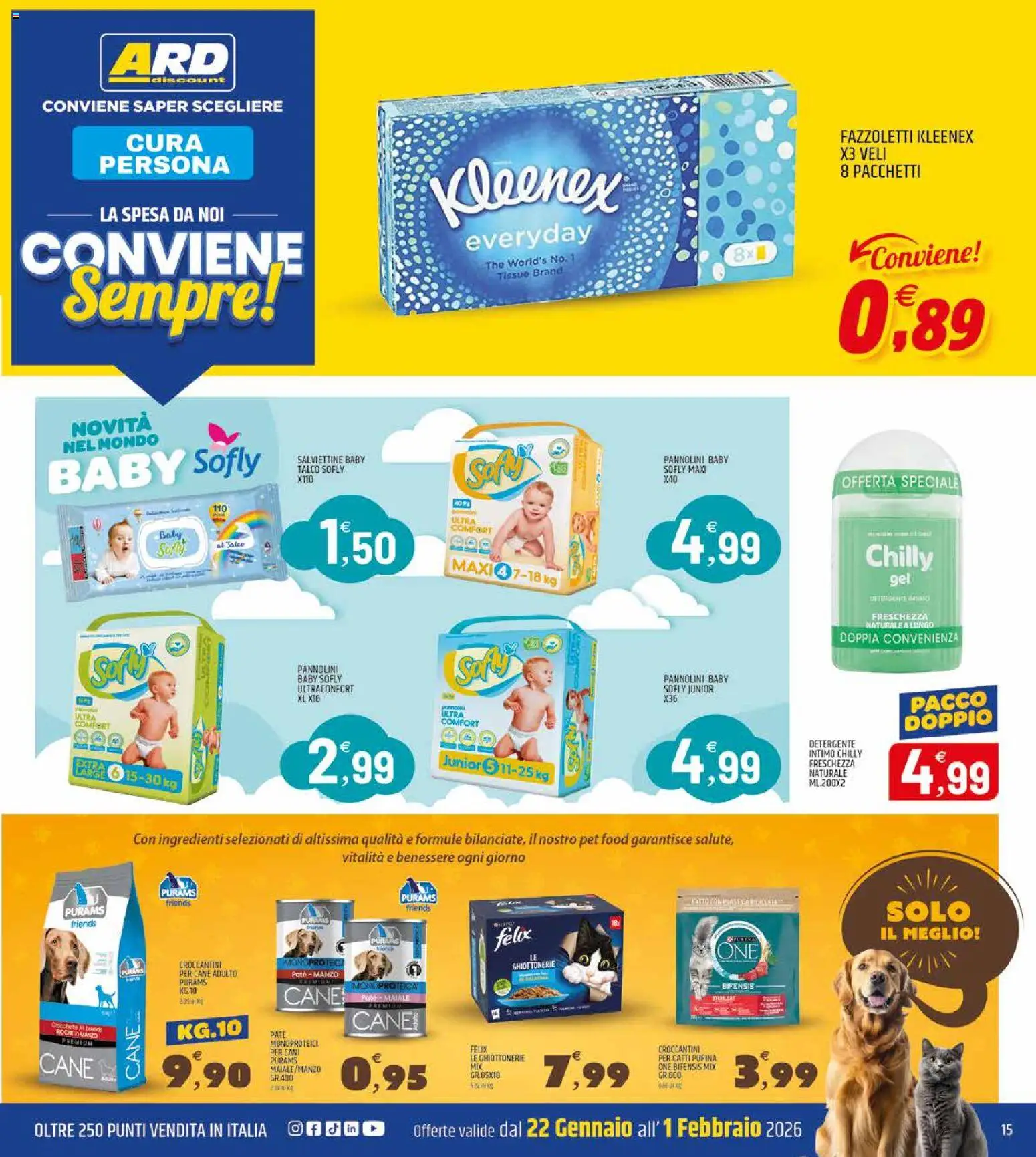 Volantino ARD Discount del 20.01.2026 | Pagina: 15 | Prodotti: Paté, Pannolini, Manzo, The