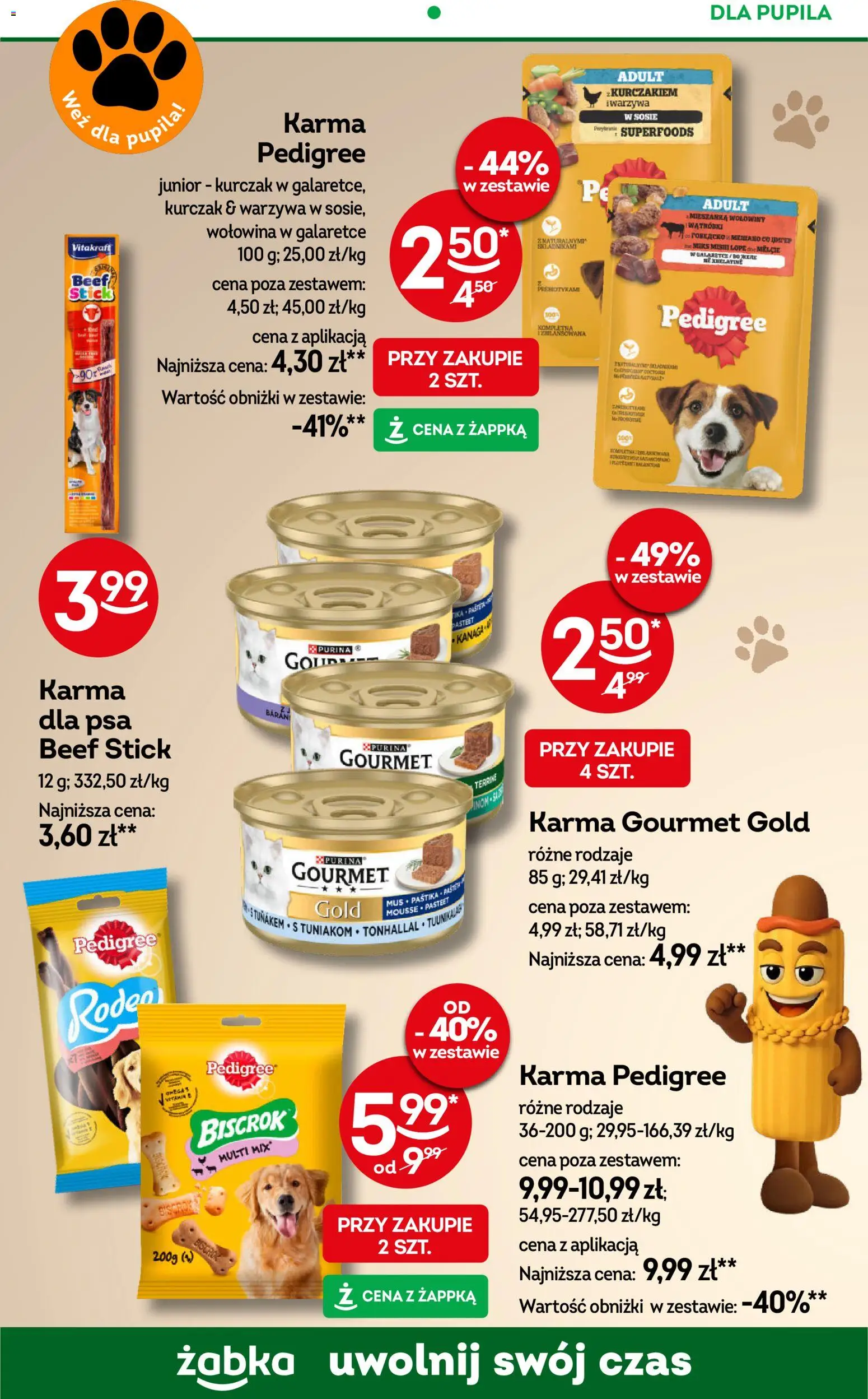 Żabka Gazetka od 05.11.2025 | Strona: 73 | Produkty: Kurczak, Pedigree, Karma dla psa, Warzywa