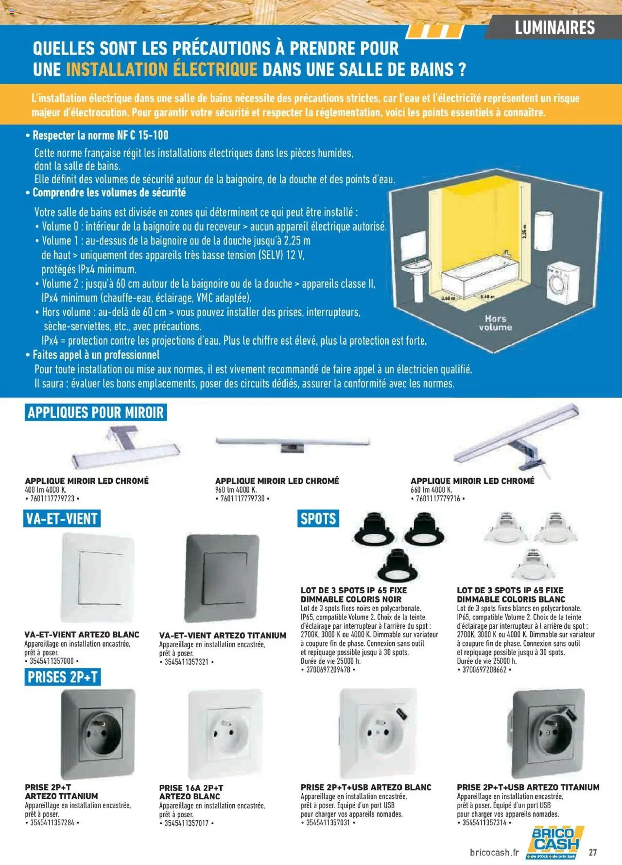 {H1} | Page: 27 | Produits: USB, Interrupteur, Prises, Douche