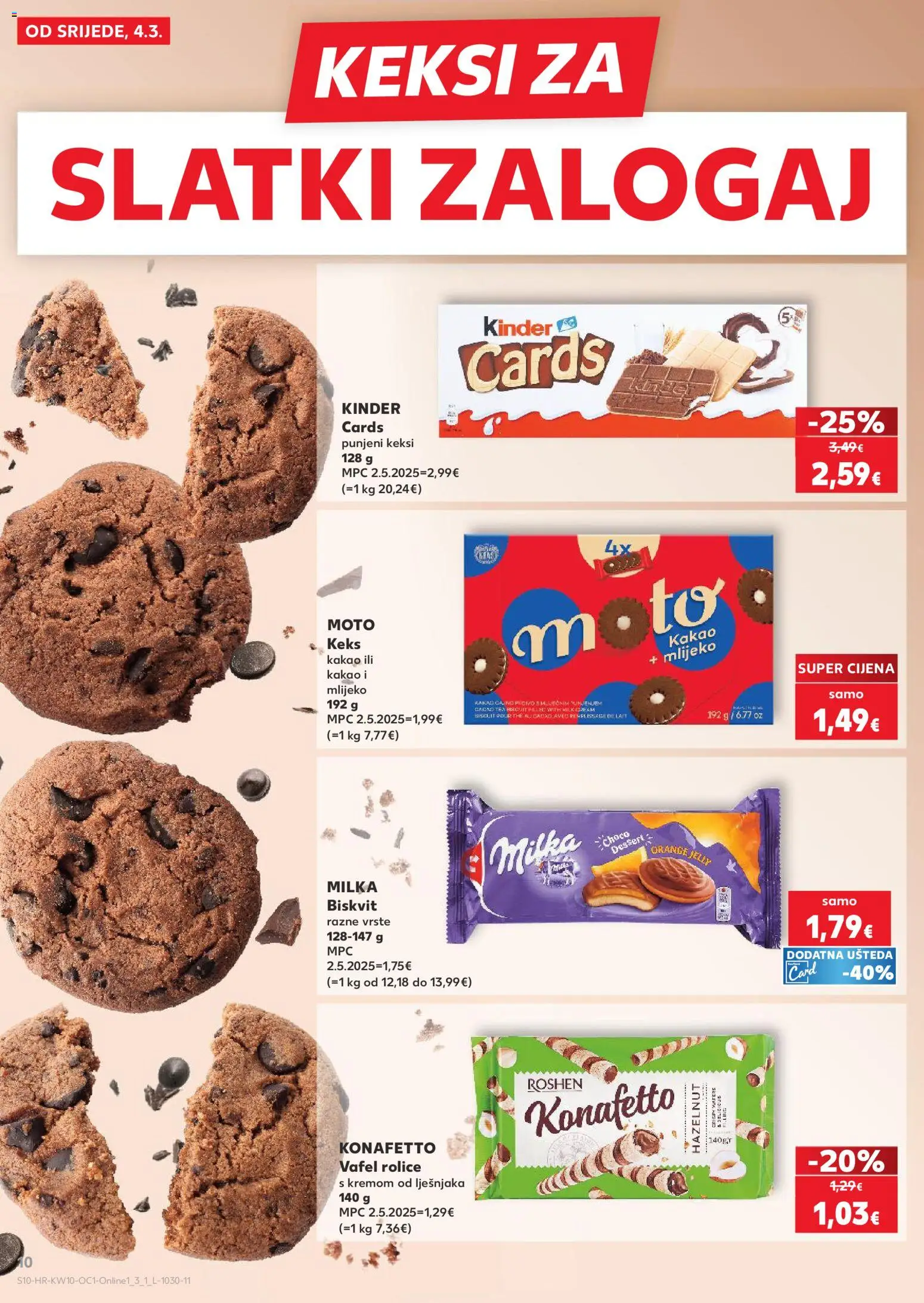 Kaufland katalog | vrijedi od 04.03.2026 | Stranica: 10 | Proizvodi: Keksi, Mlijeko, Milka, Kakao