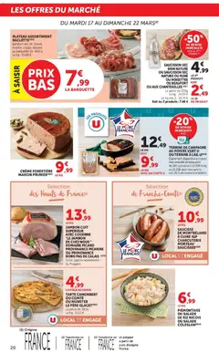 Hyper U - Prévisualisation de Hyper U - Les prix bas de la semaine valide à partir de 17.03.2026 | Page: 20 | Produits: Saucisson, Poivre, Saucisse, Riz