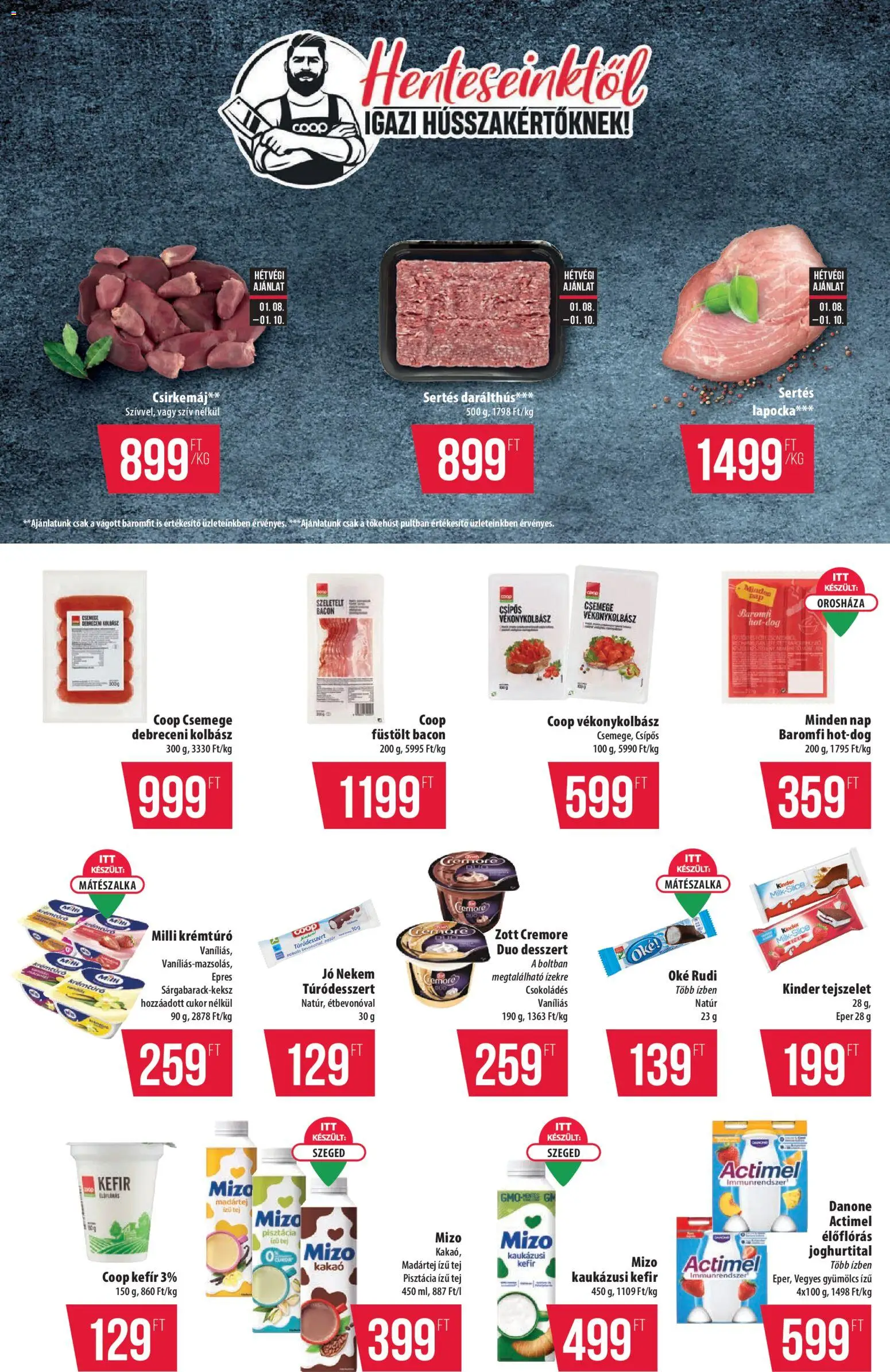 COOP akciós ujság - amely érvényes a következő dátumtól: 08.01.2026 | Oldal: 3 | Termékek: Kolbász, Kefir, Krémtúró, Eper
