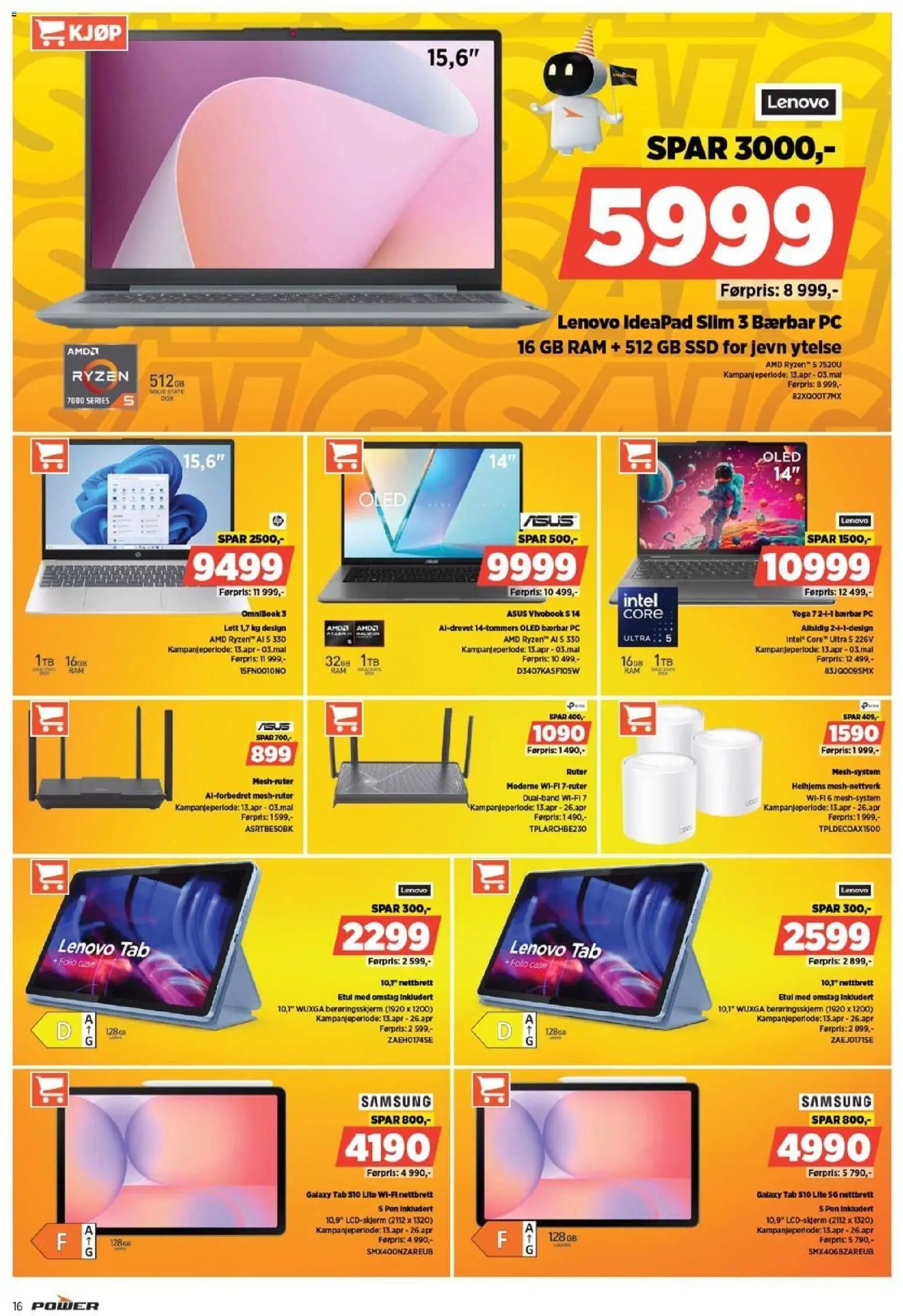 {H1} | Side: 16 | Produkter: Nettbrett, Pc, Thon en boite, Суміш дитяча