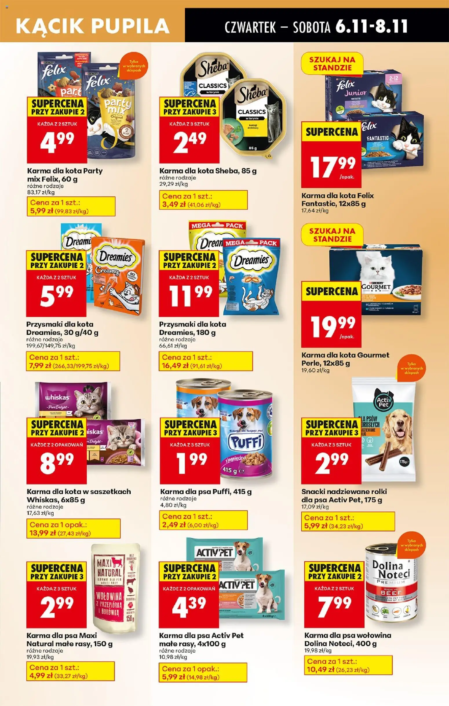 Biedronka gazetka - Oferta w tym tygodniu od 06.11.2025 | Strona: 69 | Produkty: Karma dla kota, Karma dla psa, Activ pet karma, Wołowina