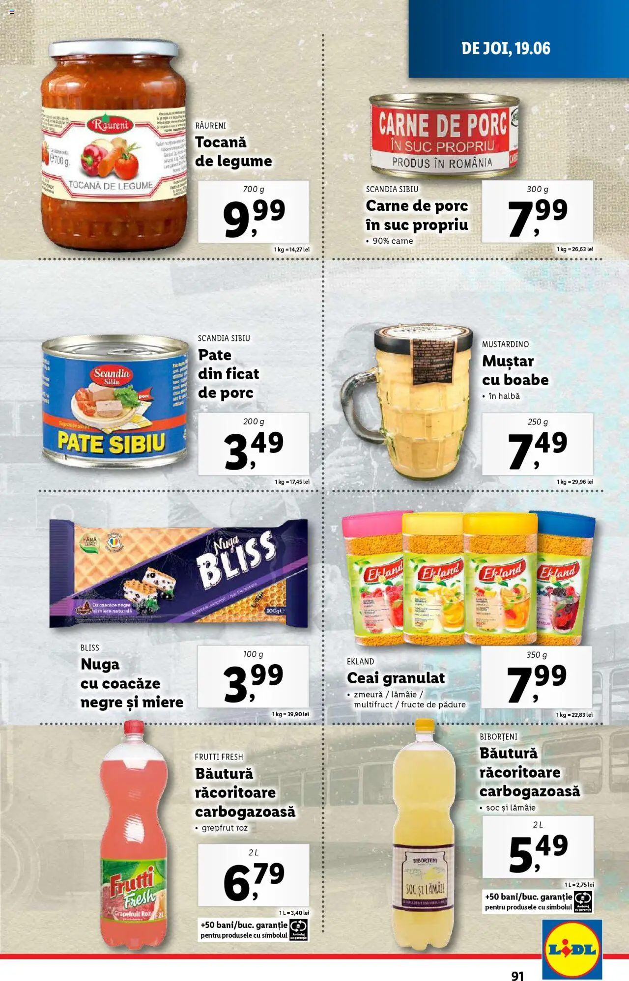 Catalog Lidl – valabil de la 16.06.2025 | Pagină: 91 | Produse: Pate, Carne De Porc, Ceai, Muștar