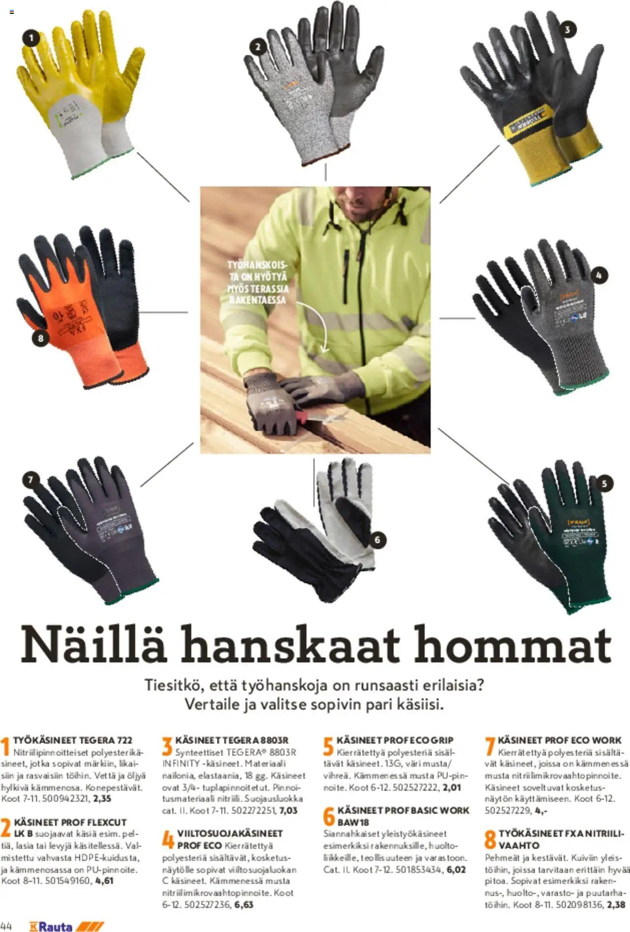  | Sivu: 44 | Tuotteet: Käsineet, Työkäsineet