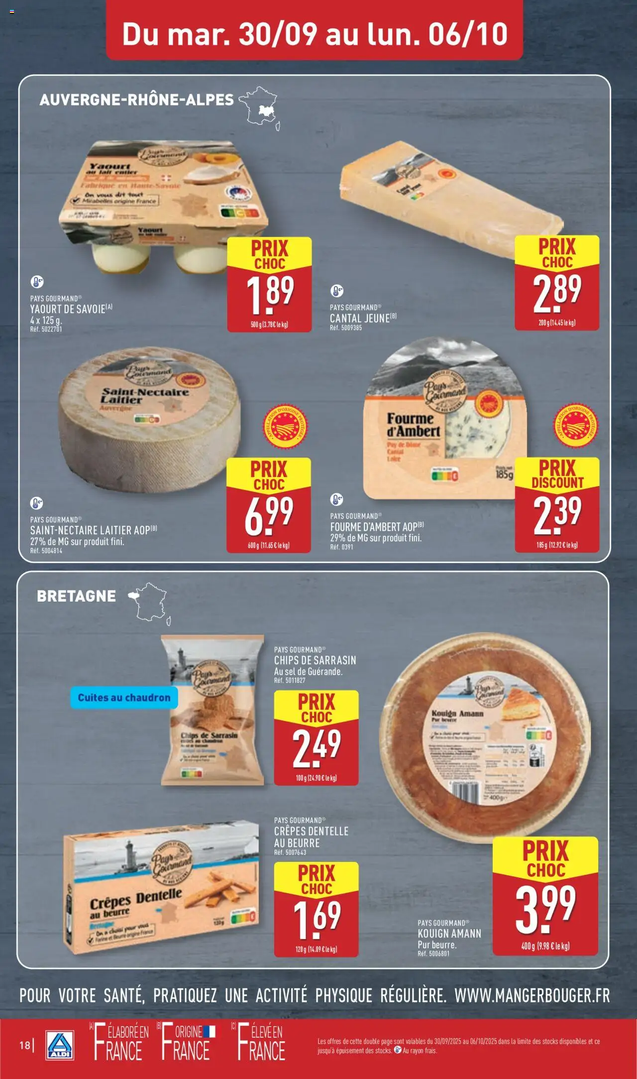  | Page: 20 | Produits: Lait entier, Farine, Sel, Beurre