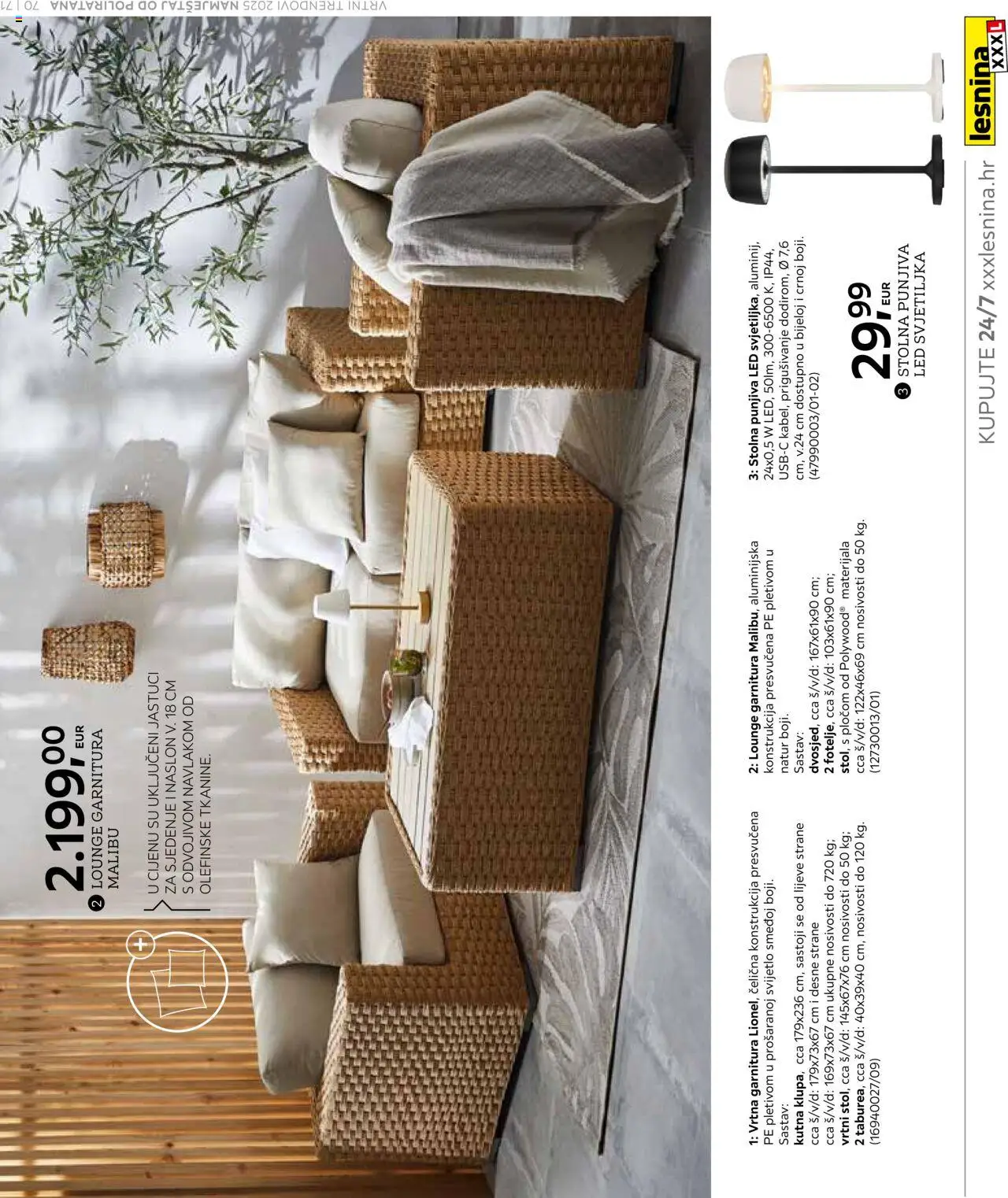 Lesnina katalog | vrijedi od 25.02.2025 | Stranica: 71 | Proizvodi: Svjetiljka, Vrtna garnitura