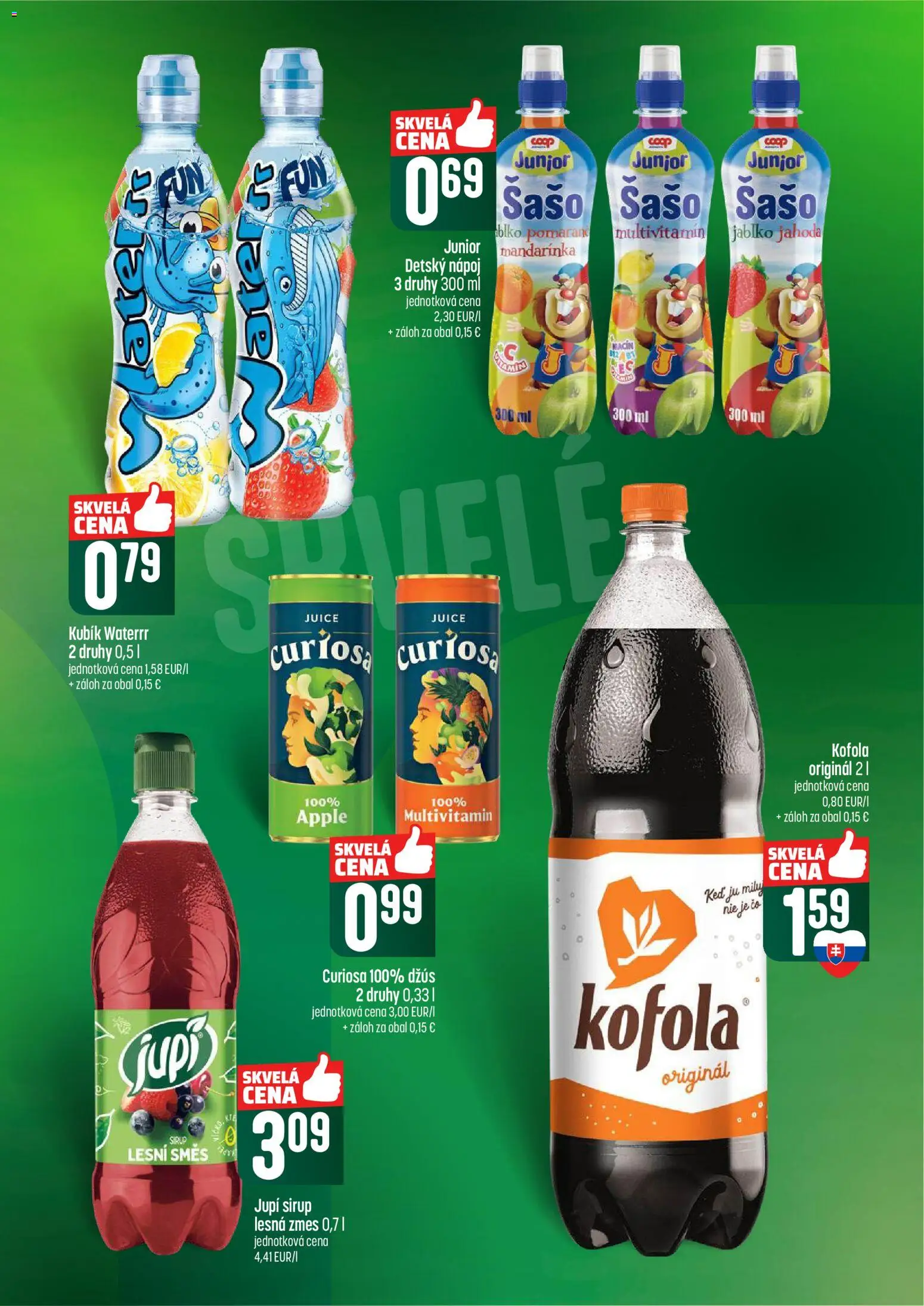 Nové COOP Jednota akcie – leták je platný od 08.01.2026 | Strana: 47 | Produkty: Džús, Apple, Kofola