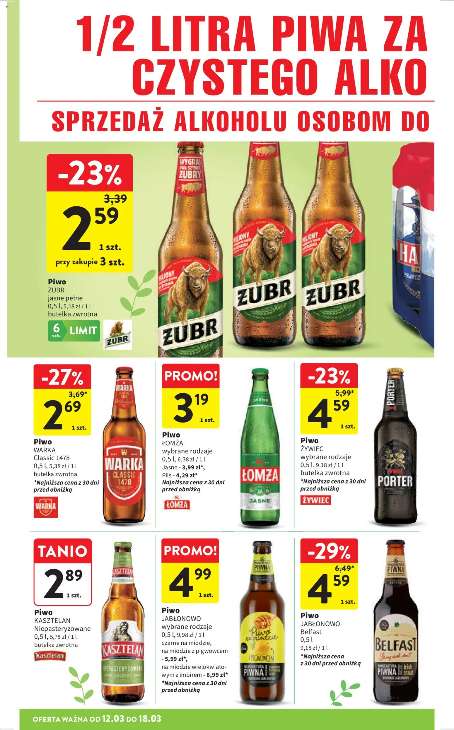 Intermarche gazetka od 12.03.2026 | Strona: 38 | Produkty: Warka, Piwo Warka, Piwo