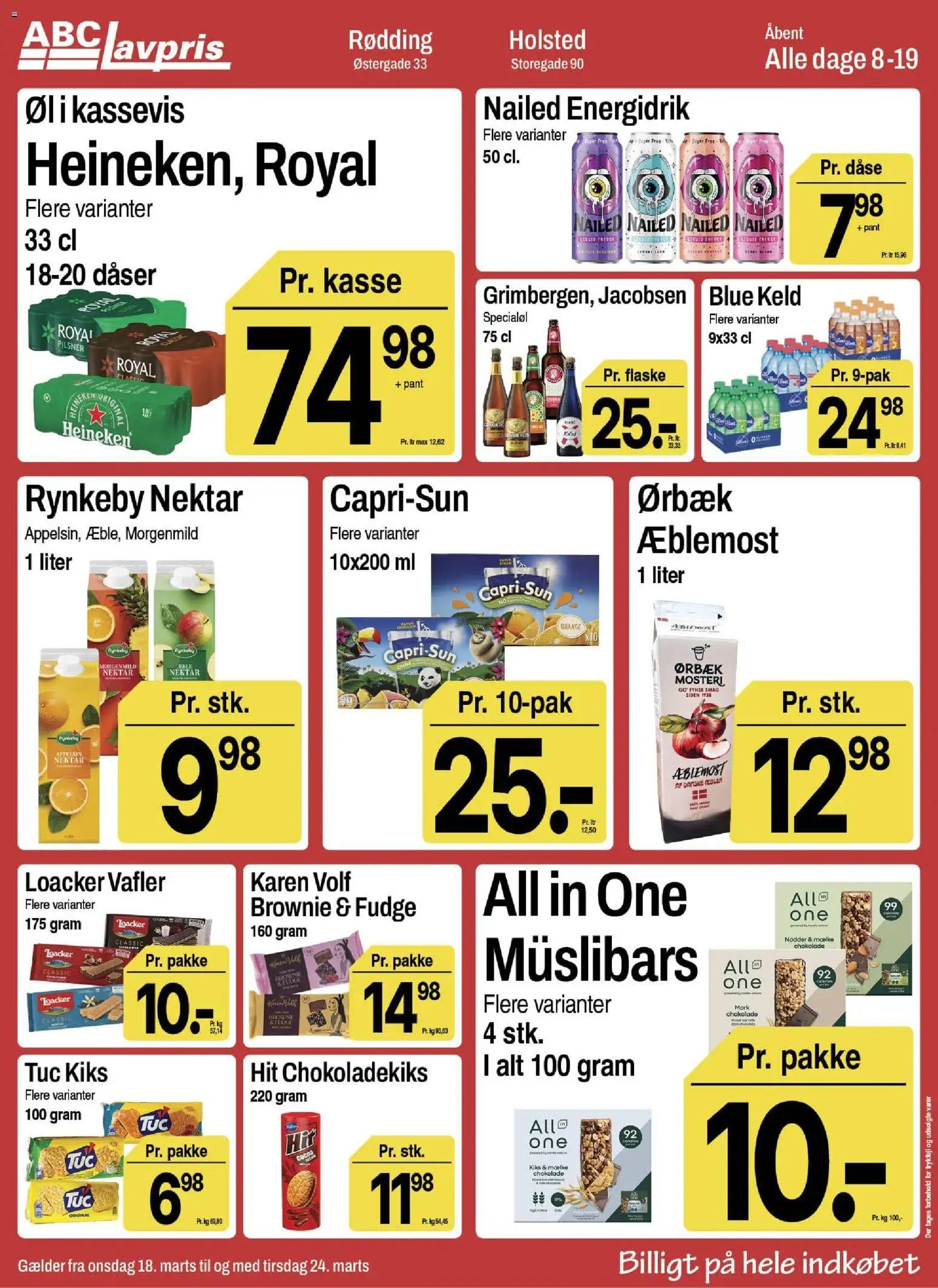 Abc Lavpris tilbudsavis – gyldig fra 18.03.2026 | Side: 9 | Produkter: Chokolade, Øl, Vafler, Chokoladekiks