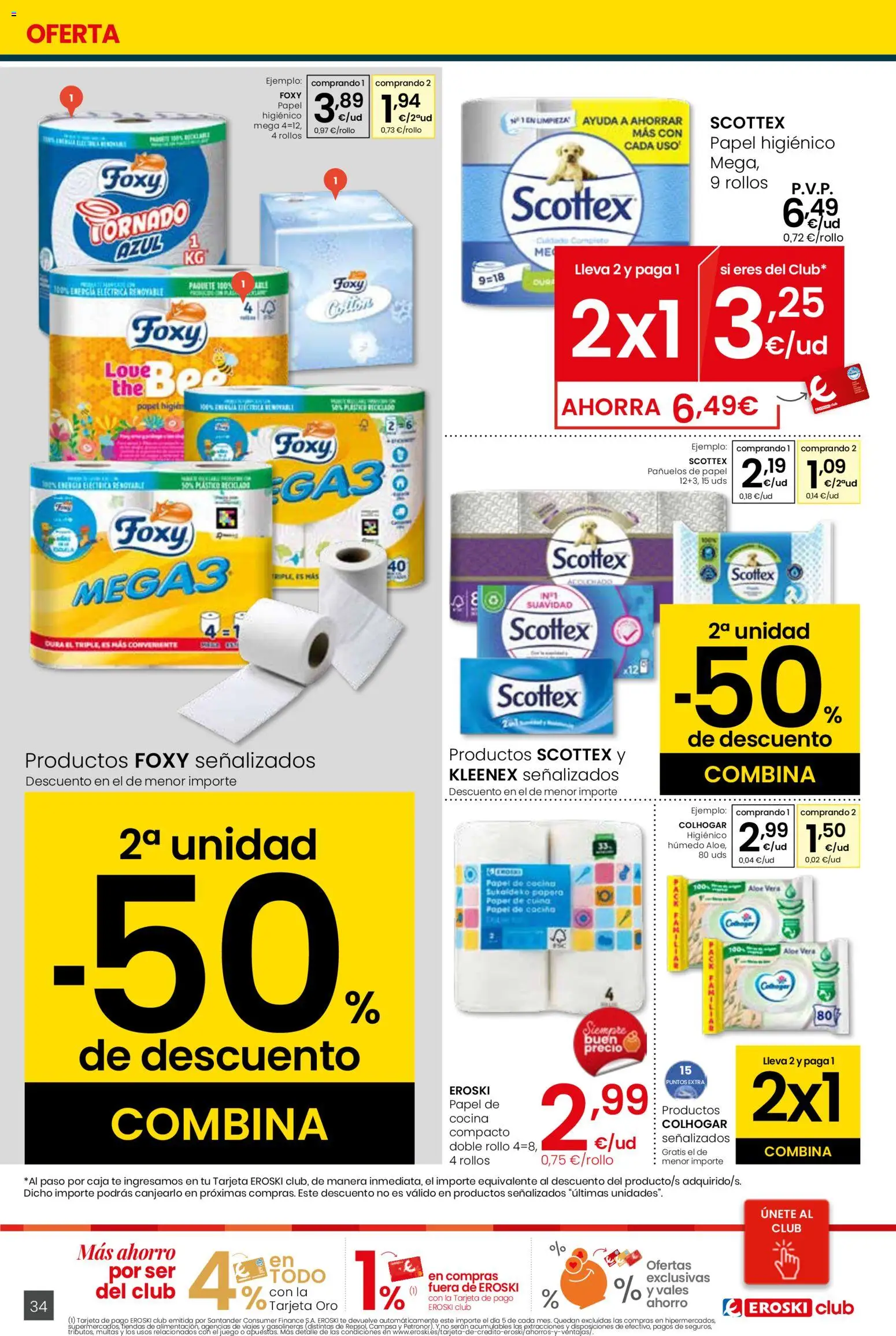 Eroski - Siempre a buen precio  │ válido desde el 12.02.2026 | Página: 34 | Productos: Papel higienico, Té, Cocina, Caja
