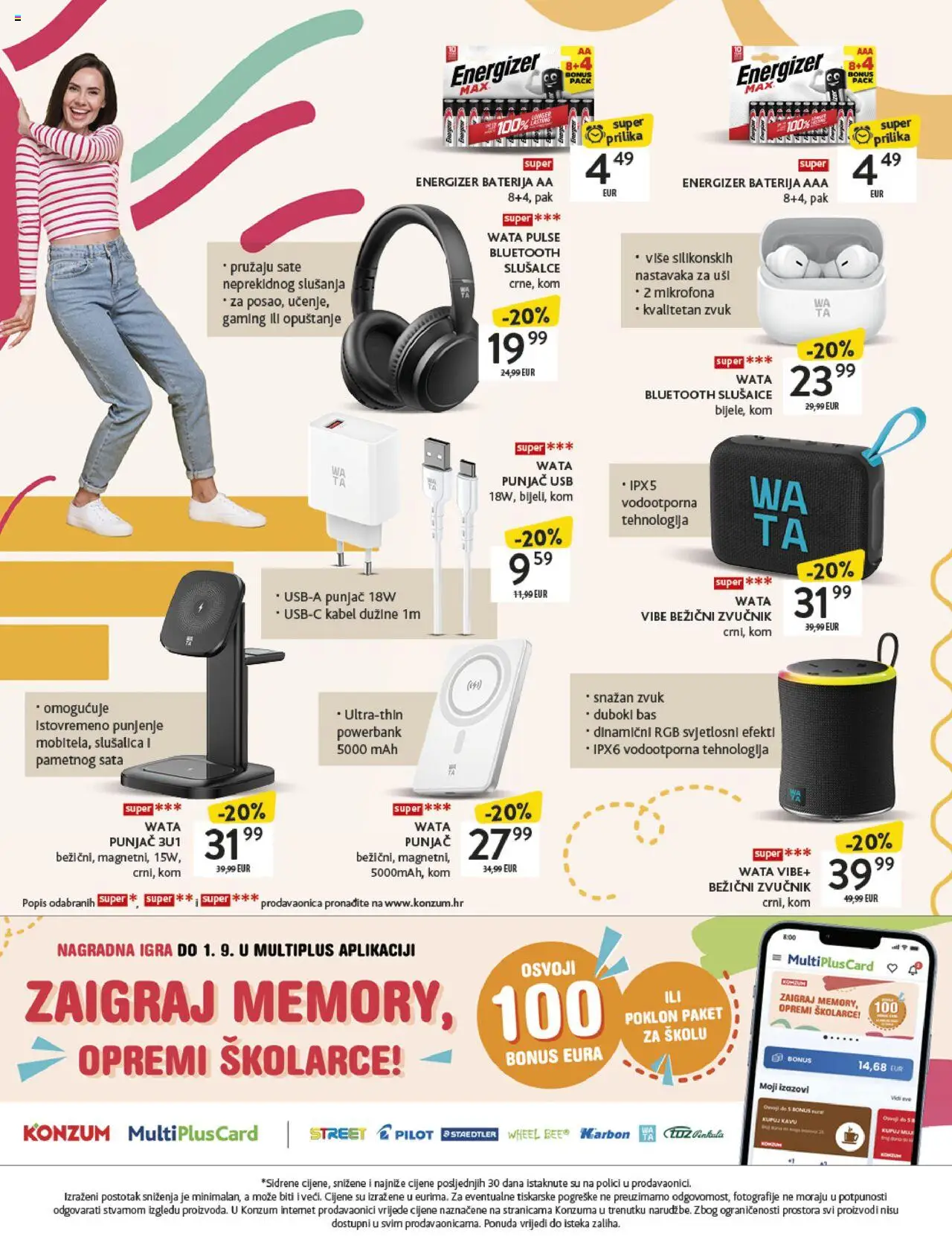 Konzum HR akciós ujság - amely érvényes a következő dátumtól: 18.08.2025 | Oldal: 36 | Termékek: Powerbank, Kábel, USB