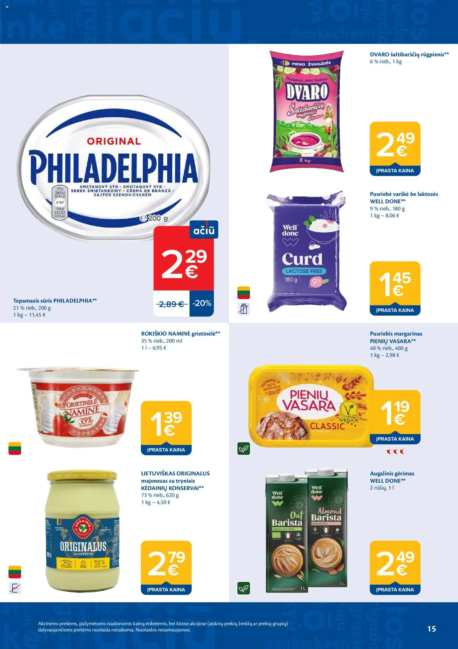 MAXIMA akcijos nuo 28.04.2026 | Puslapis: 15 | Prekių: Margarinas, Sūris, Konservai, Varškė