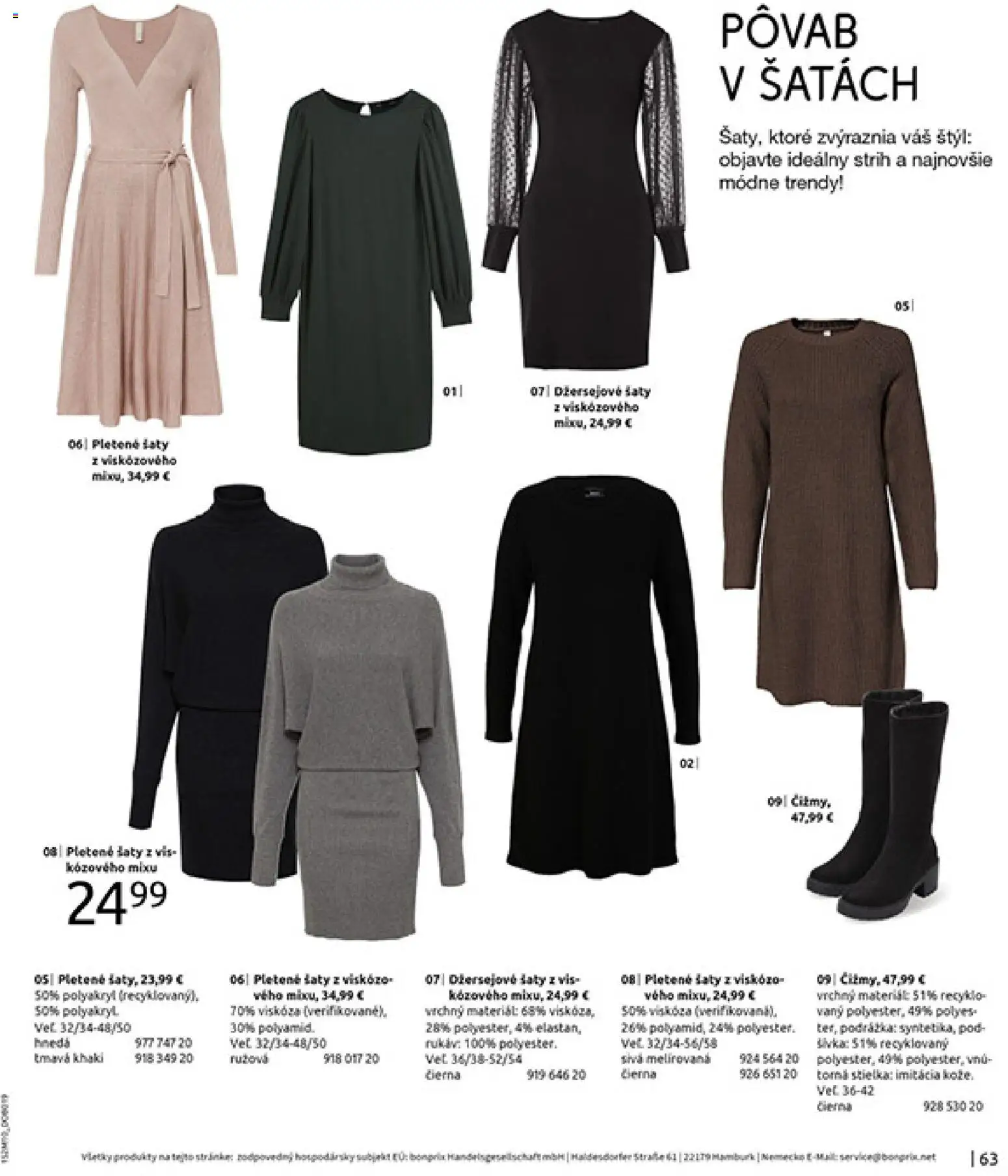 Nové Bonprix akcie – leták je platný od 24.11.2025 | Strana: 65 | Produkty: Šaty