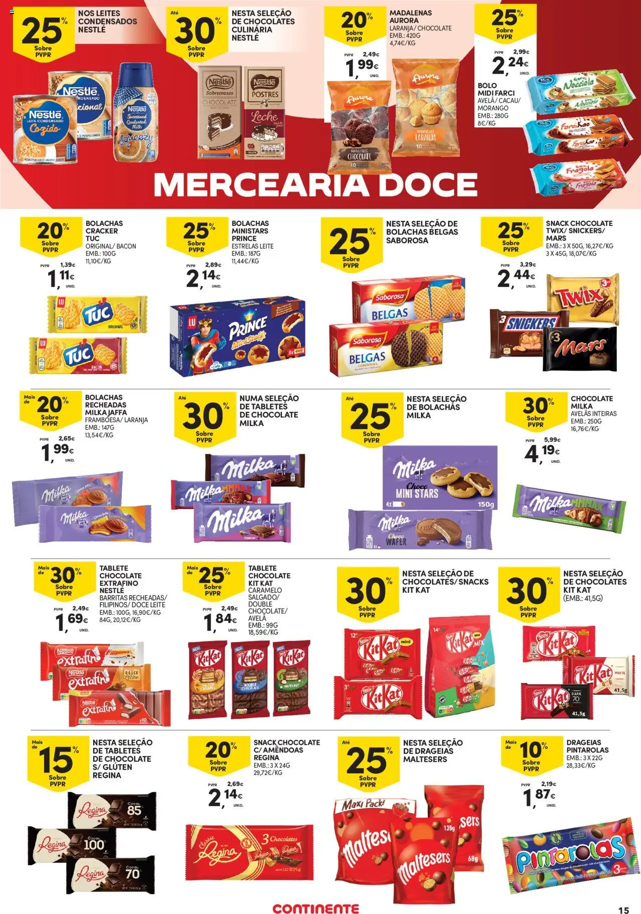 Continente - Açores: Como é bom saborear o verão │ válido de 07.08.2025 | Página: 15 | Produtos: Bacon, Chocolates, Leite condensado, Nestlé
