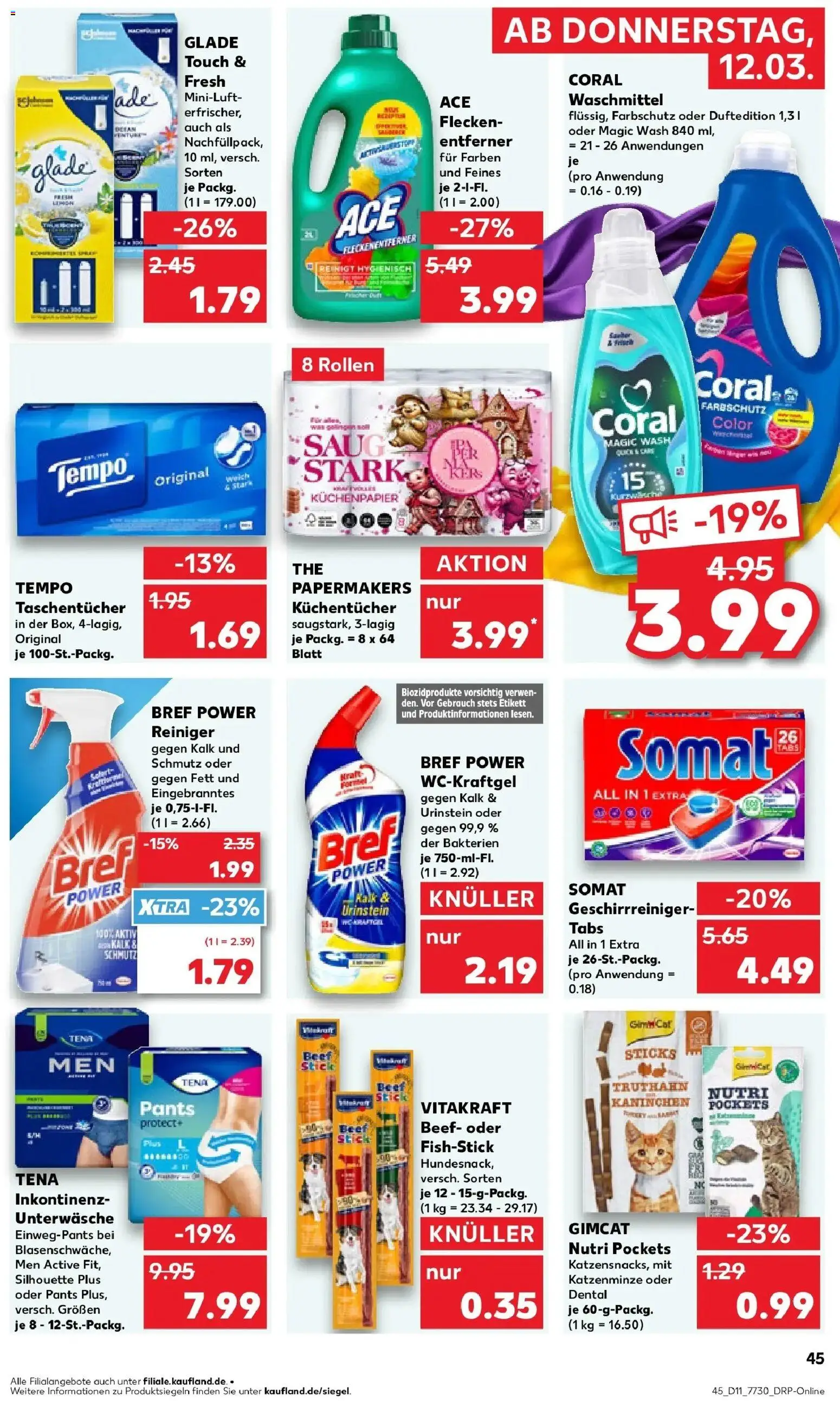 Kaufland Prospekt Bad Kissingen	 – gültig ab 09.03.2026 | Seite: 65 | Produkte: Coral, Kaninchen, Waschmittel, Unterwäsche