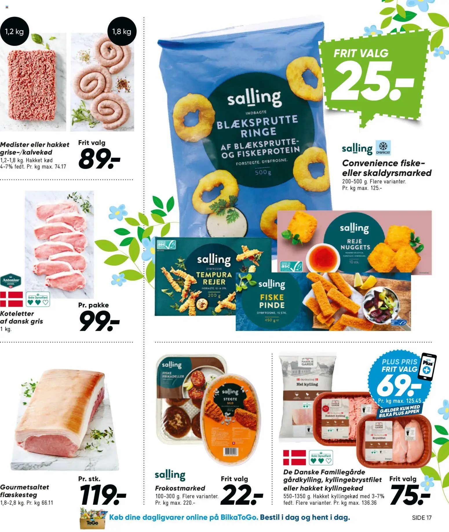 Bilka tilbudsavis – gyldig fra 04.04.2026 | Side: 19 | Produkter: Kyllingekød, Hakket kød, Frikadeller, Rejer