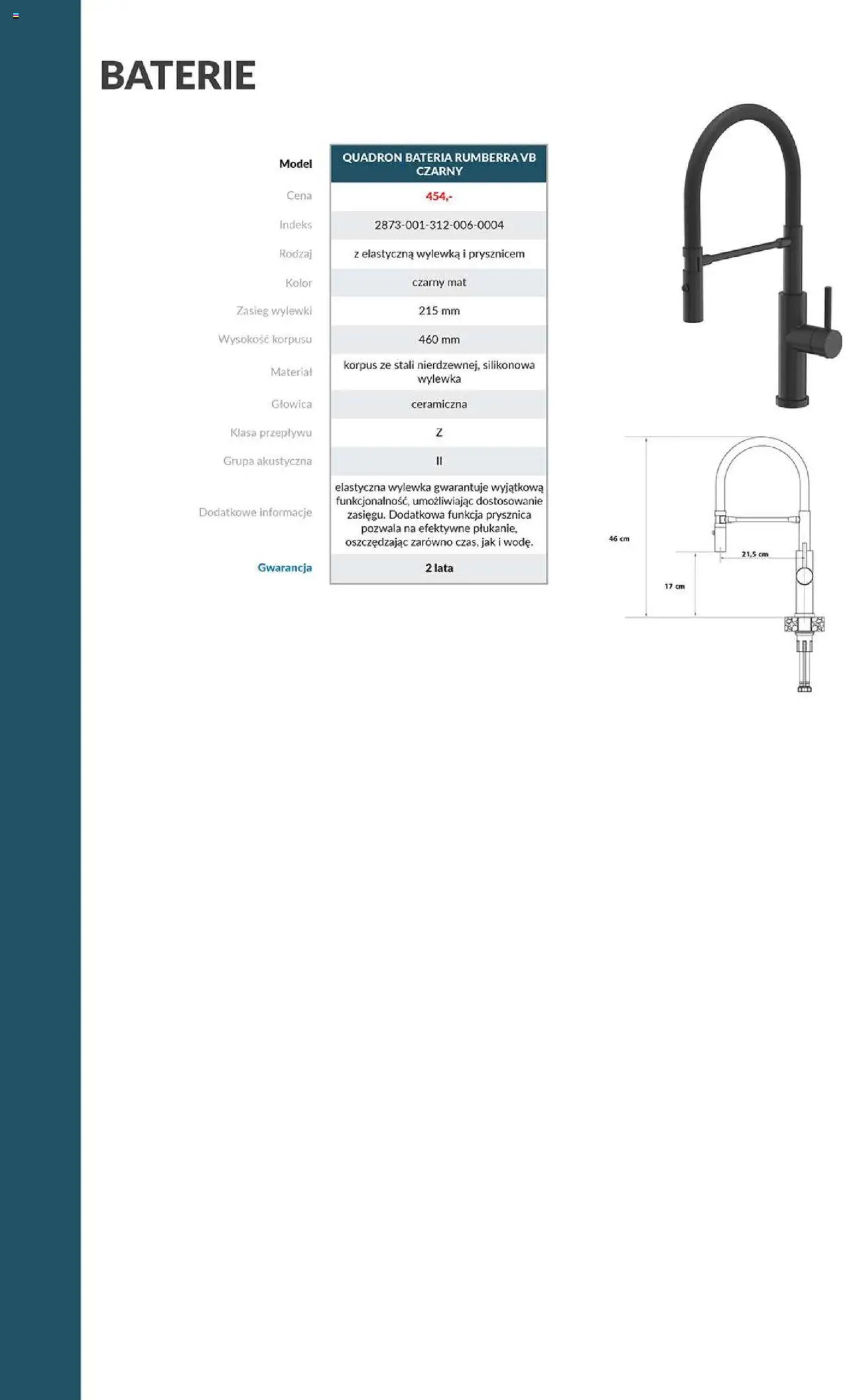 Salony Agata Gazetka - Quadron Armatura od 01.09.2025 | Strona: 4 | Produkty: Baterie, Bateria