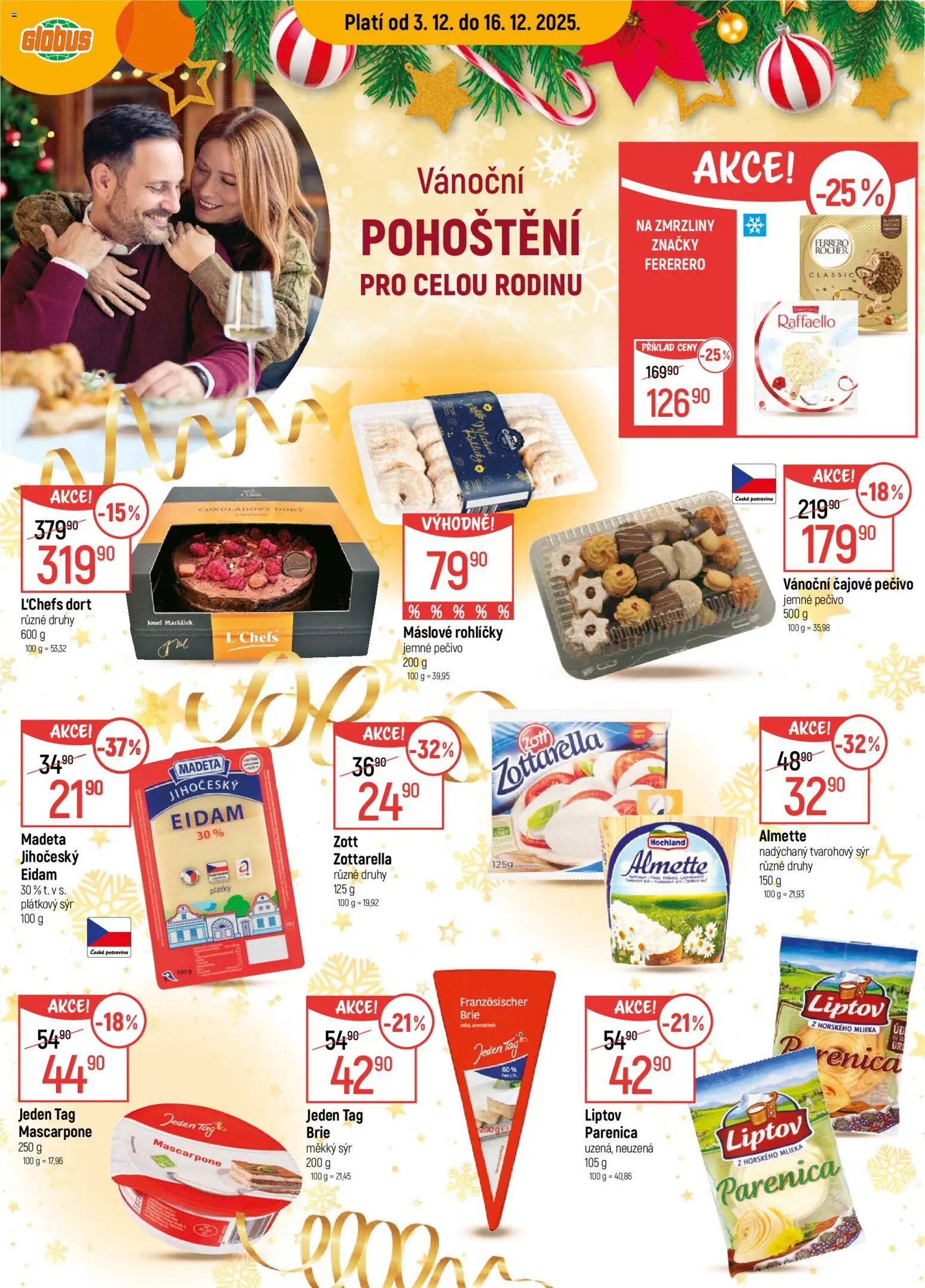 Globus leták - Pardubice od 03.12.2025 | Strana: 12 | Produkty: Zmrzliny, Parenica, Sýr, Eidam
