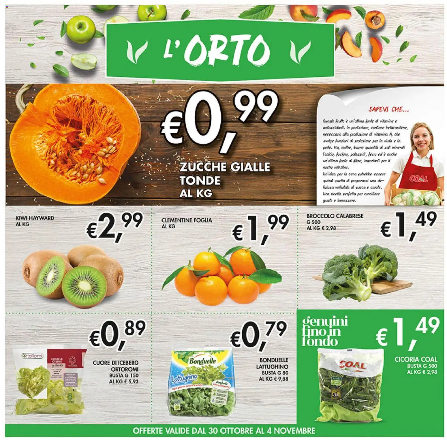 Volantino Coal del 23.10.2025 | Pagina: 3 | Prodotti: Kiwi, Zucca