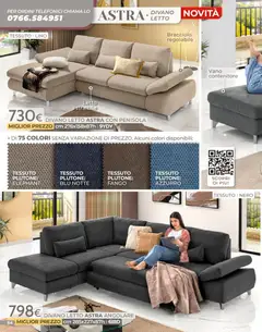 Anteprima del volantino Mondo Convenienza Pocket Gennaio catalogo valido a partire dal 04.01.2026 | Pagina: 64 | Prodotti: Divano letto, Contenitore, Letto, Divano