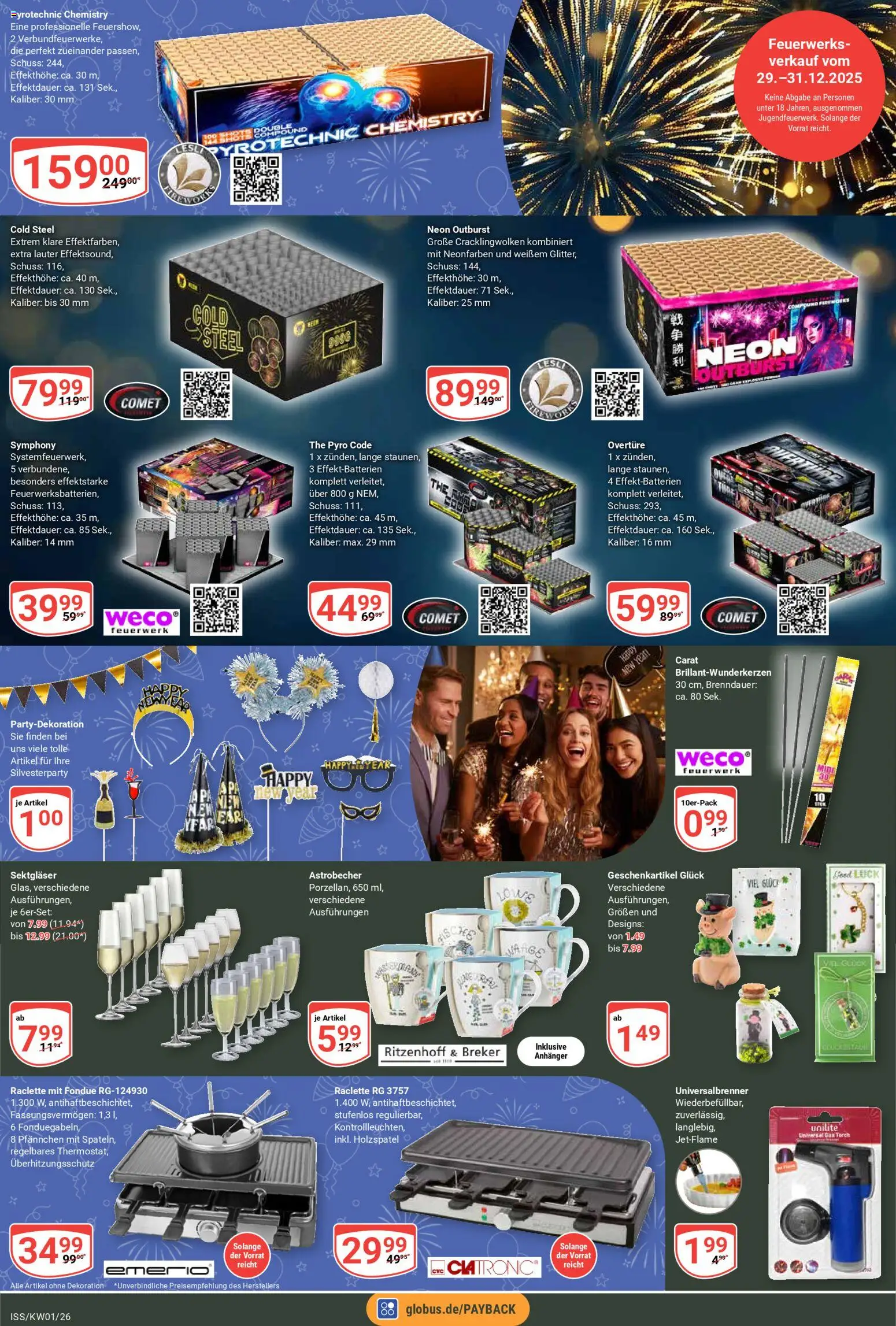 Globus Prospekt 	 – gültig ab 29.12.2025 | Seite: 3 | Produkte: Raclette, Fondue