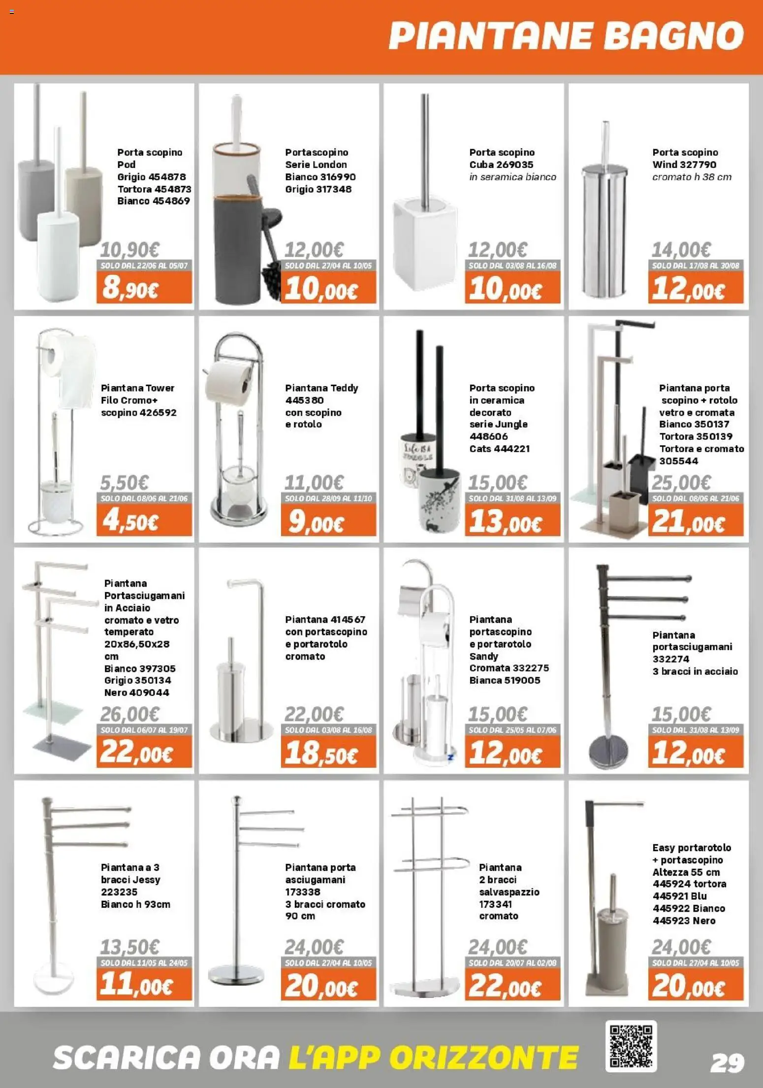 Volantino Orizzonte del 15.04.2026 | Pagina: 29 | Prodotti: Scopino, Portarotolo, Bagno