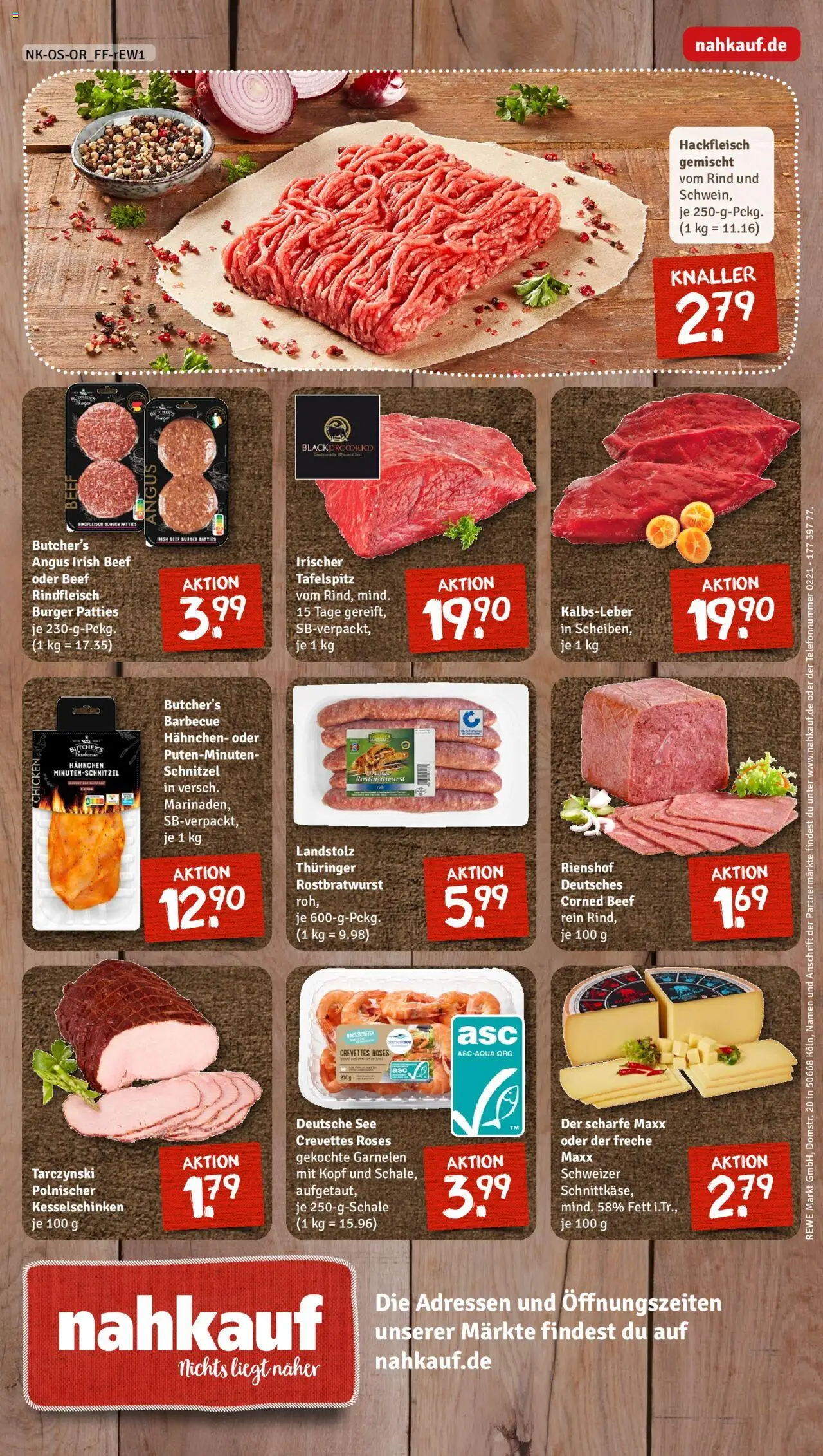 Nahkauf Prospekt - gültig ab dem 25.08.2025 | Seite: 12 | Produkte: Hahnchen, Kalbsleber, Rindfleisch, Hackfleisch