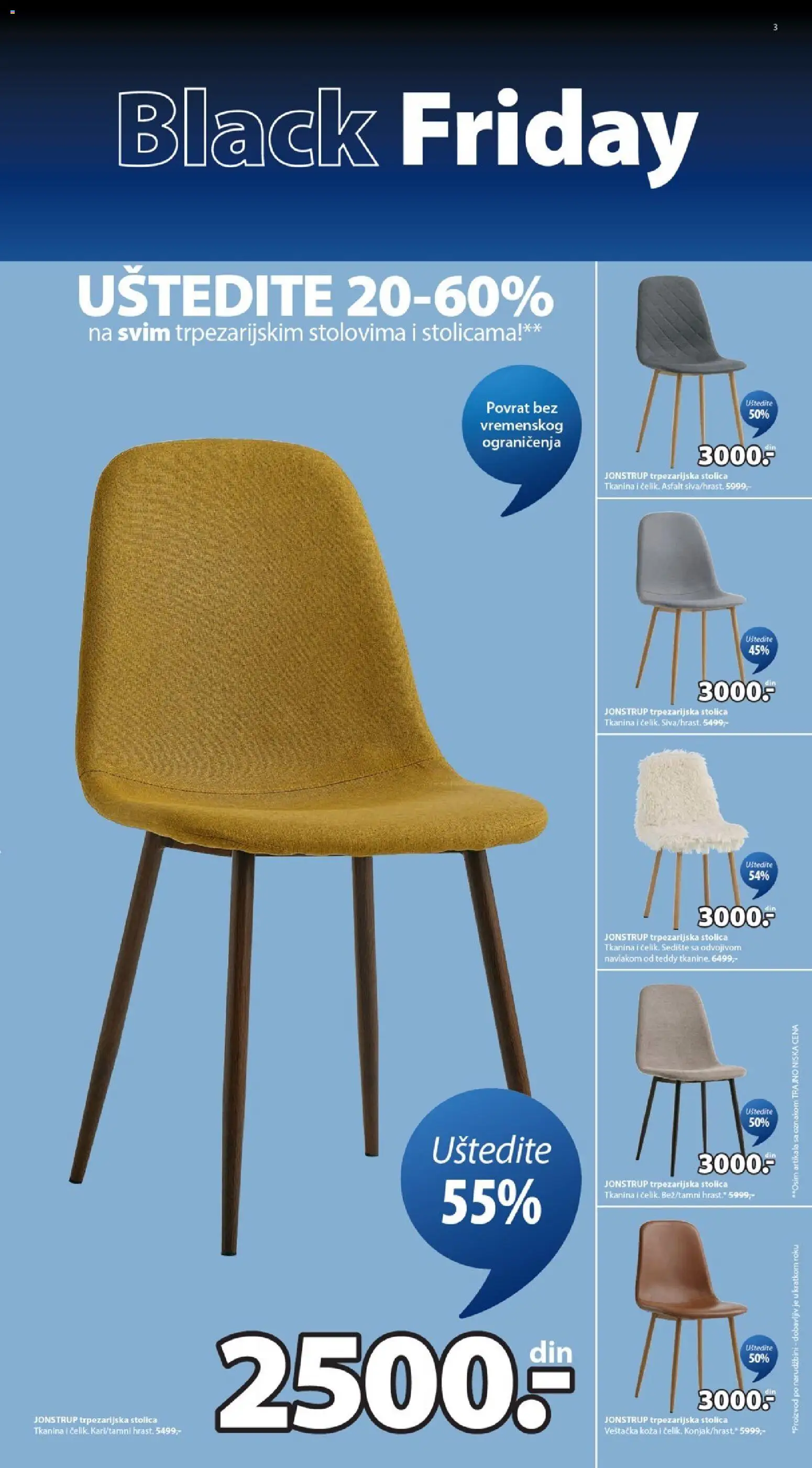 Jysk katalog - važi od 19.11.2025 | Strana: 3 | Proizvode: Stolica