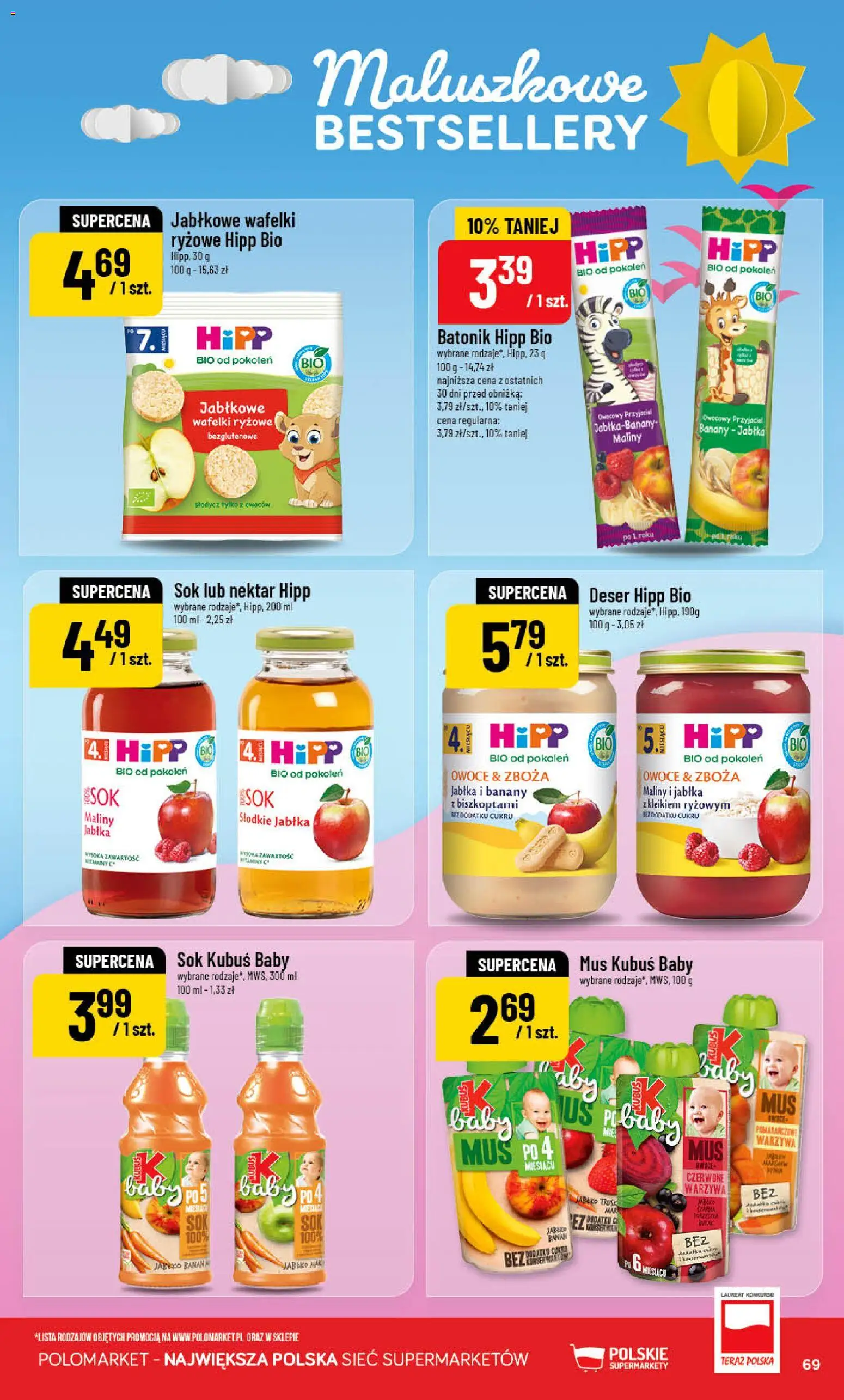 POLOmarket gazetka od 25.03.2026 | Strona: 69 | Produkty: Maliny, Wafelki, Banany, Warzywa
