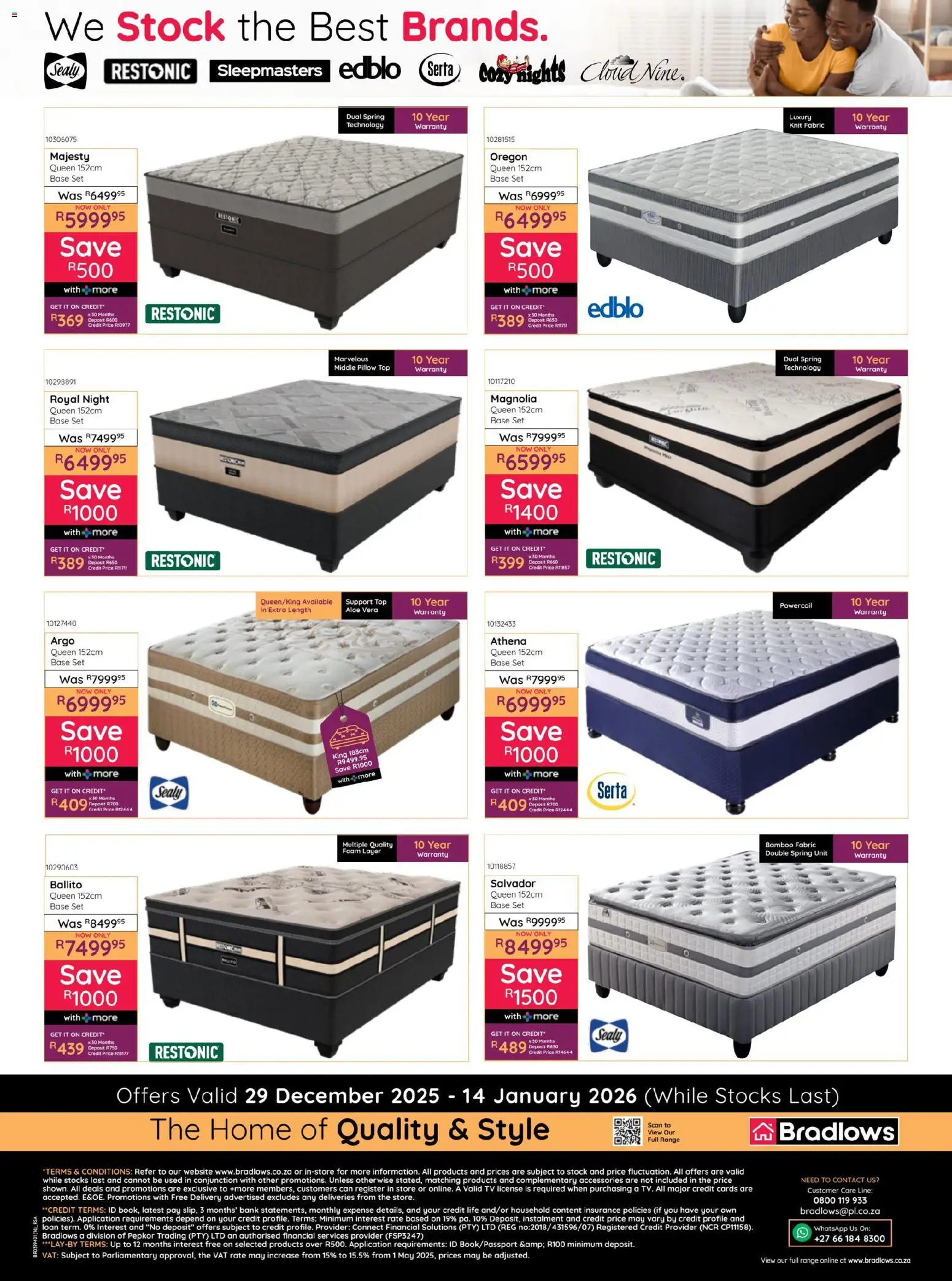 New Bradlows catalogue – valid from 29.12.2025 | Page: 16 | Products: Pillow, TV, Stock, Foam