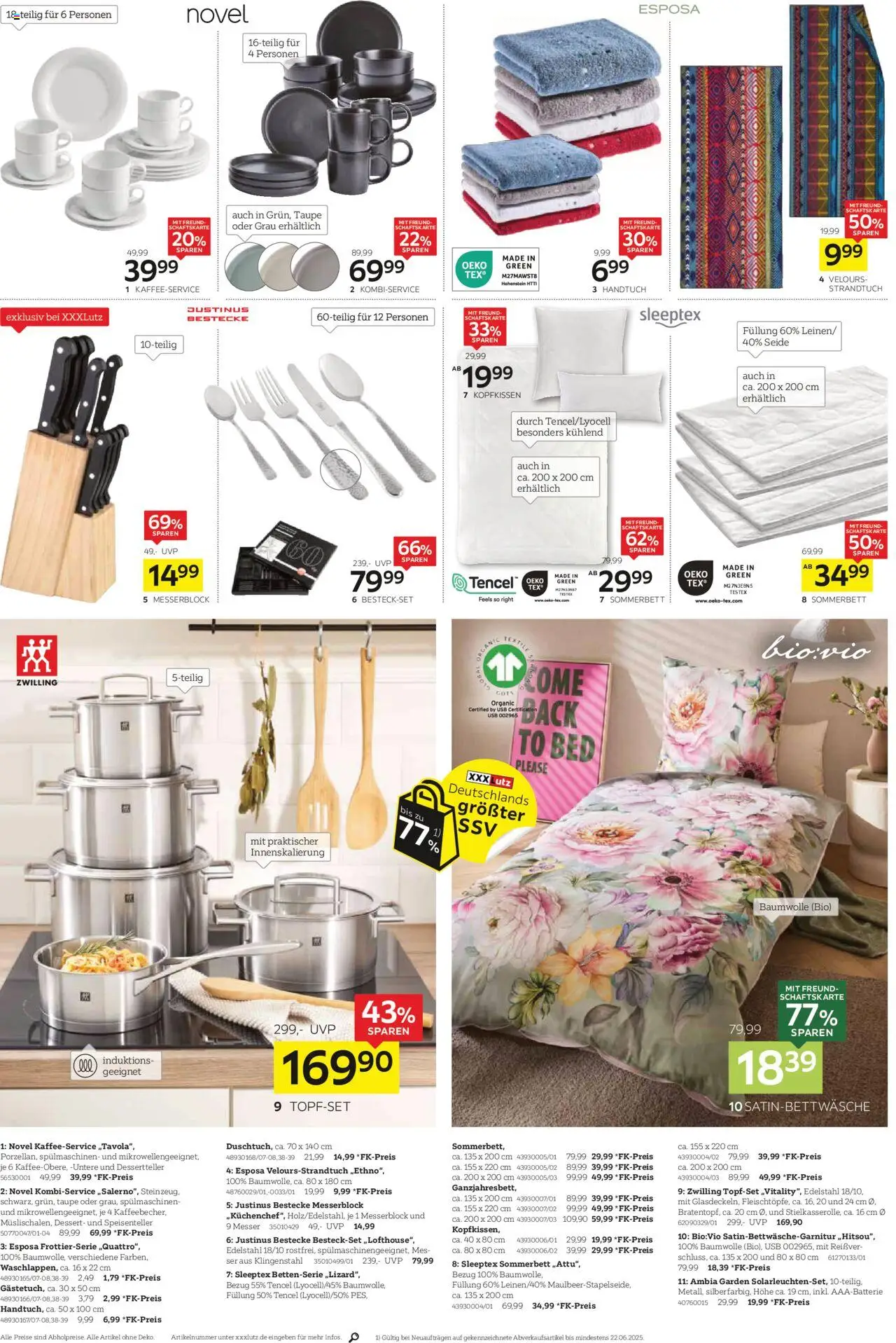 XXXL Lutz Prospekt 	 - gültig ab dem 09.06.2025 | Seite: 14 | Produkte: USB, Strandtuch, Kopfkissen