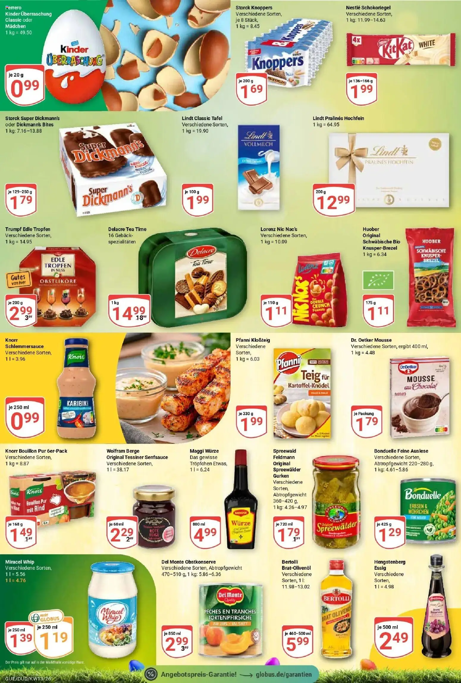 Globus prospekt Saarbrücken-Dudweiler	 – gültig ab 22.03.2026 | Seite: 14 | Produkte: Maggi, Knoppers, Lindt, Gurken