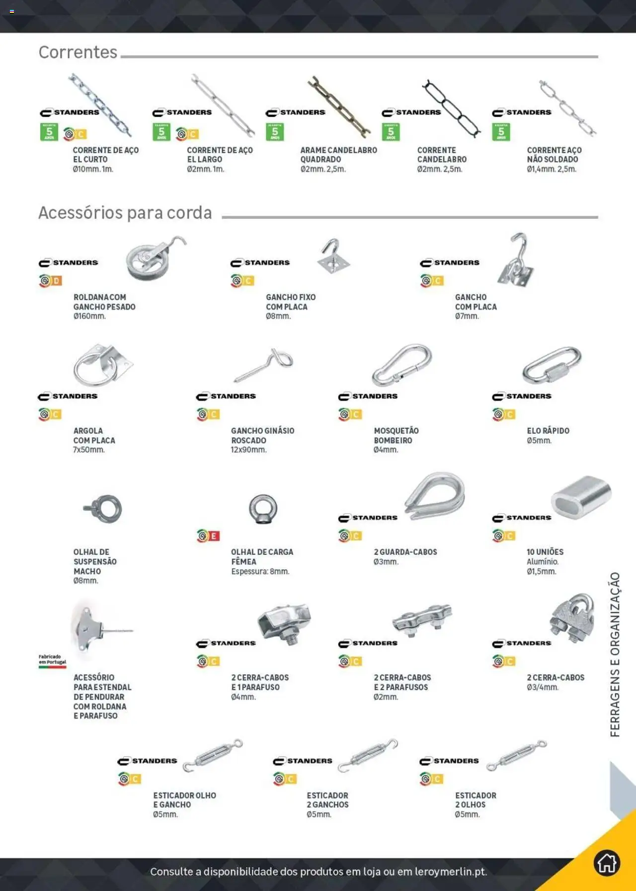 Leroy Merlin Catálogo │ válido de 18.11.2024 | Página: 403 | Produtos: Suspensão, Corda, Gancho