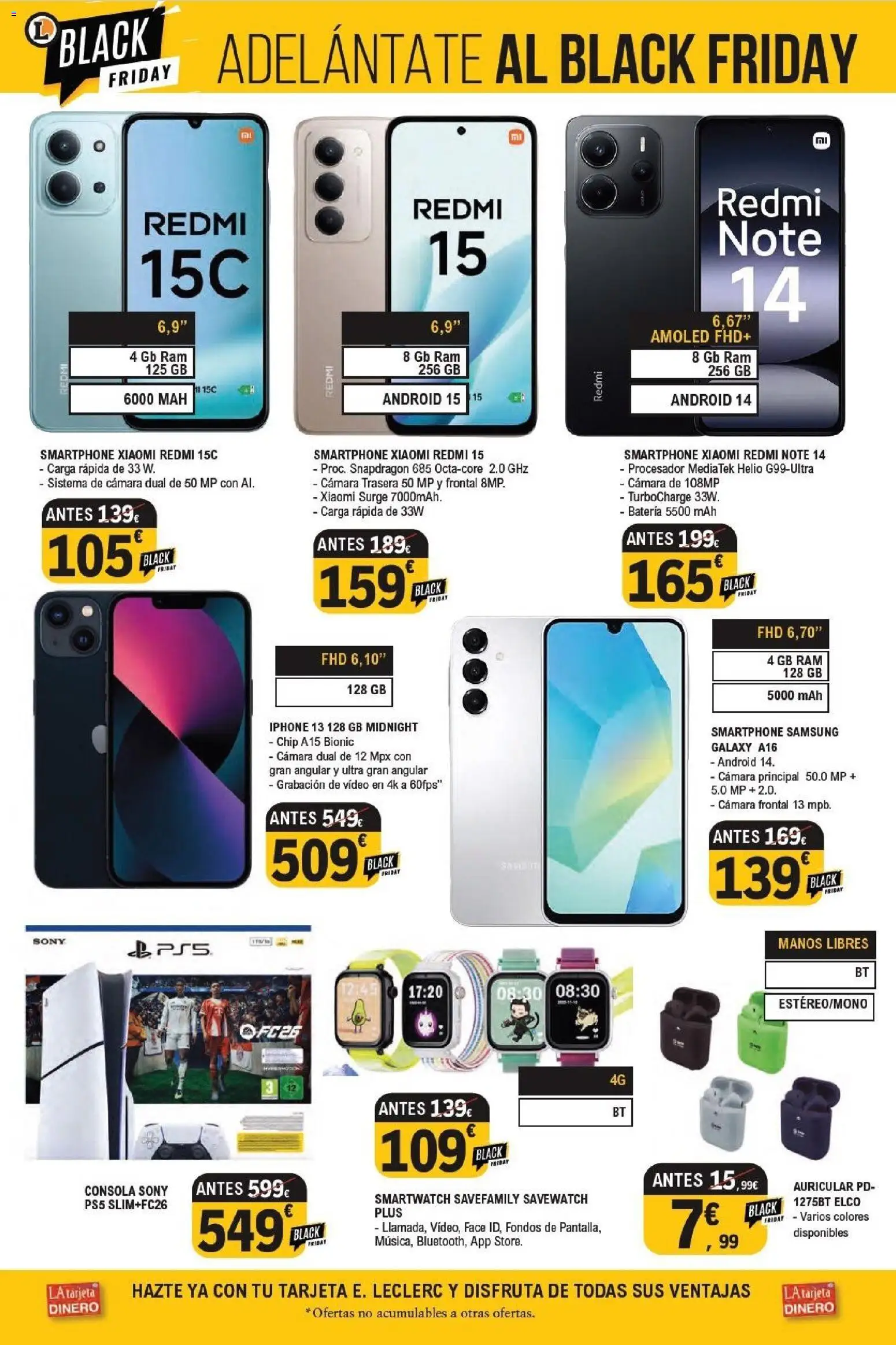 E.Leclerc Black Friday │ válido desde el 19.11.2025 | Página: 38 | Productos: Consola, Smartphone, Video, Batería