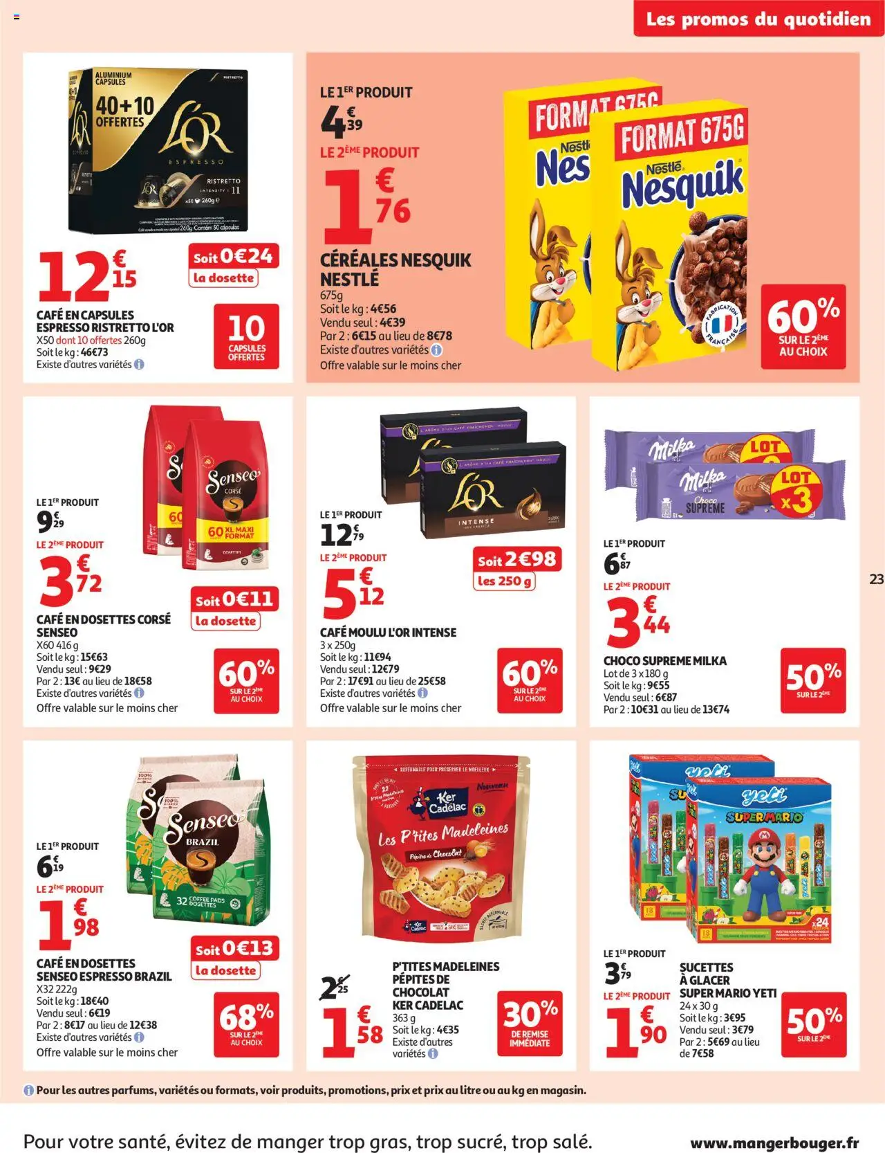  | Page: 23 | Produits: Senseo, Pépites de chocolat, Café, Chocolat