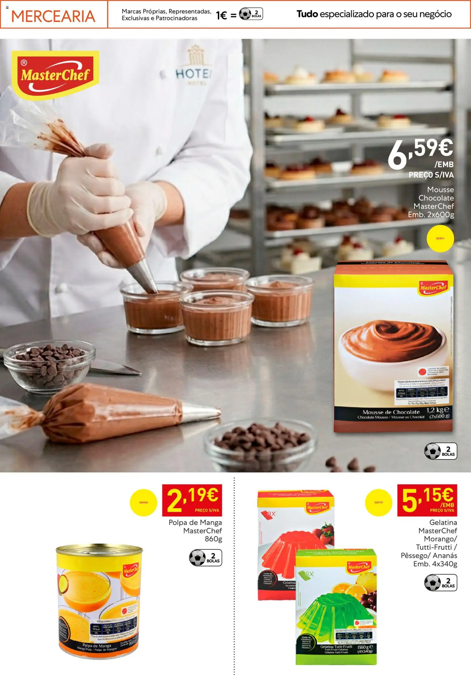 Recheio - Horeca Bons Negócios Madeira │ válido de 07.04.2026 | Página: 26 | Produtos: Mousse de chocolate, Gelatina, Chocolate