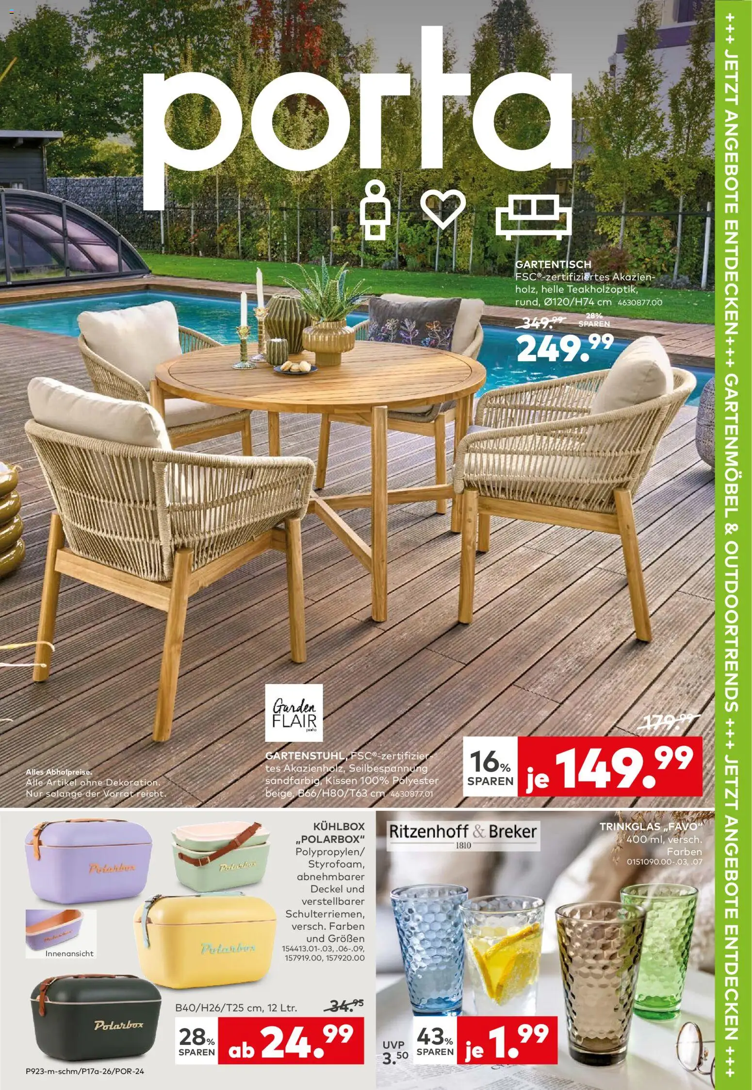 Porta! Gartenmöbel Bad Vilbel-Dortelweil – gültig ab 13.04.2026 | Seite: 1 | Produkte: Kissen, Gartenmöbel