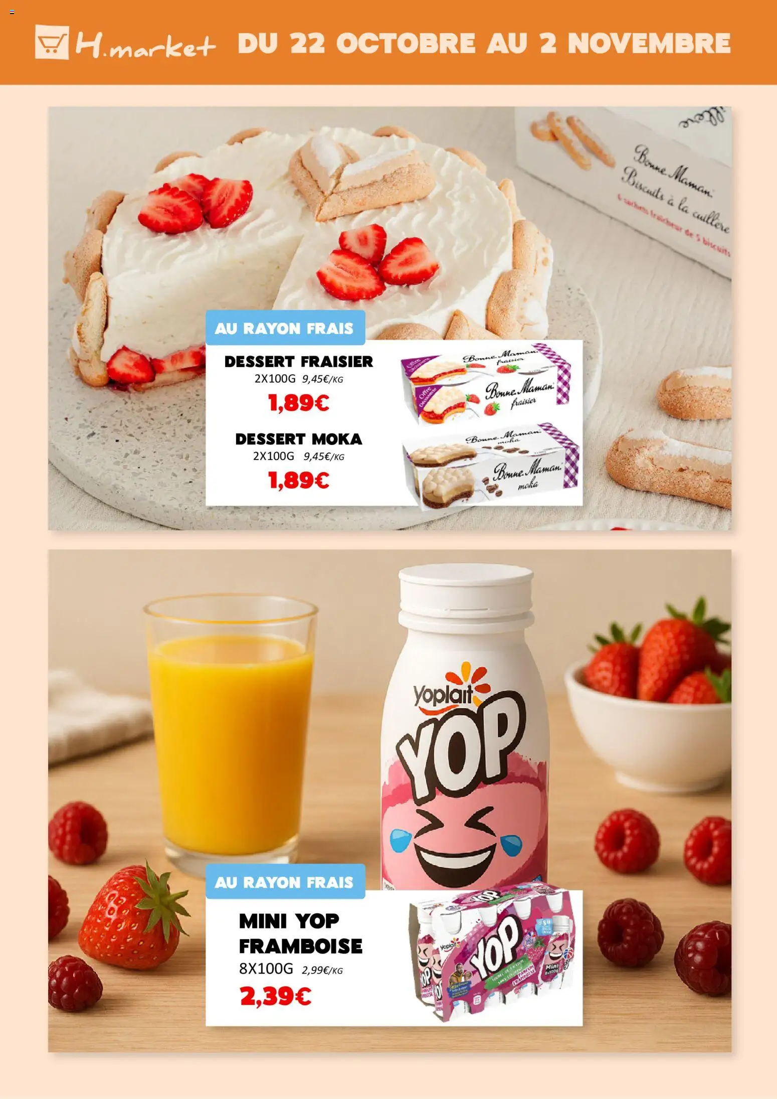 {H1} | Page: 10 | Produits: Biscuits à la cuillère, Framboise, Fraisier, Biscuits