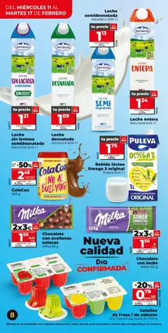 Vista previa Bebida láctea Omega 3 original, Puleva brik 1 l válido desde el 11.02.2026 | Página: 8