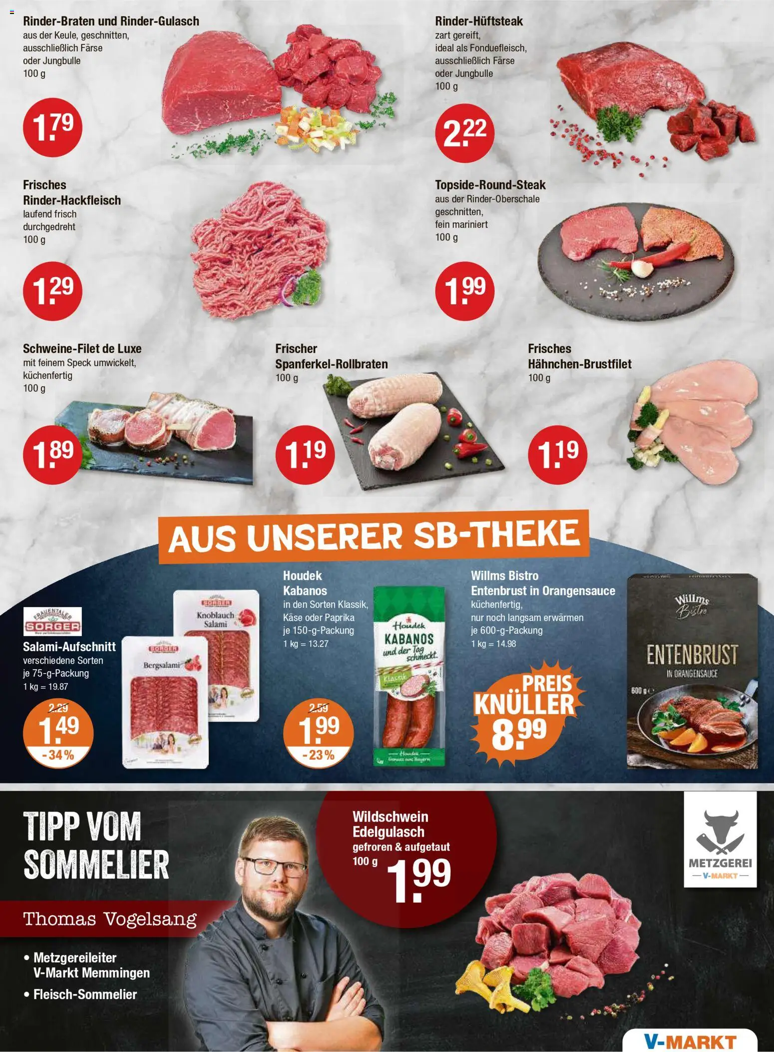V-Markt - Hallertau / Oberpfalz – gültig ab 18.12.2025 | Seite: 3 | Produkte: Rinderbraten, Rindergulasch, Käse, Paprika