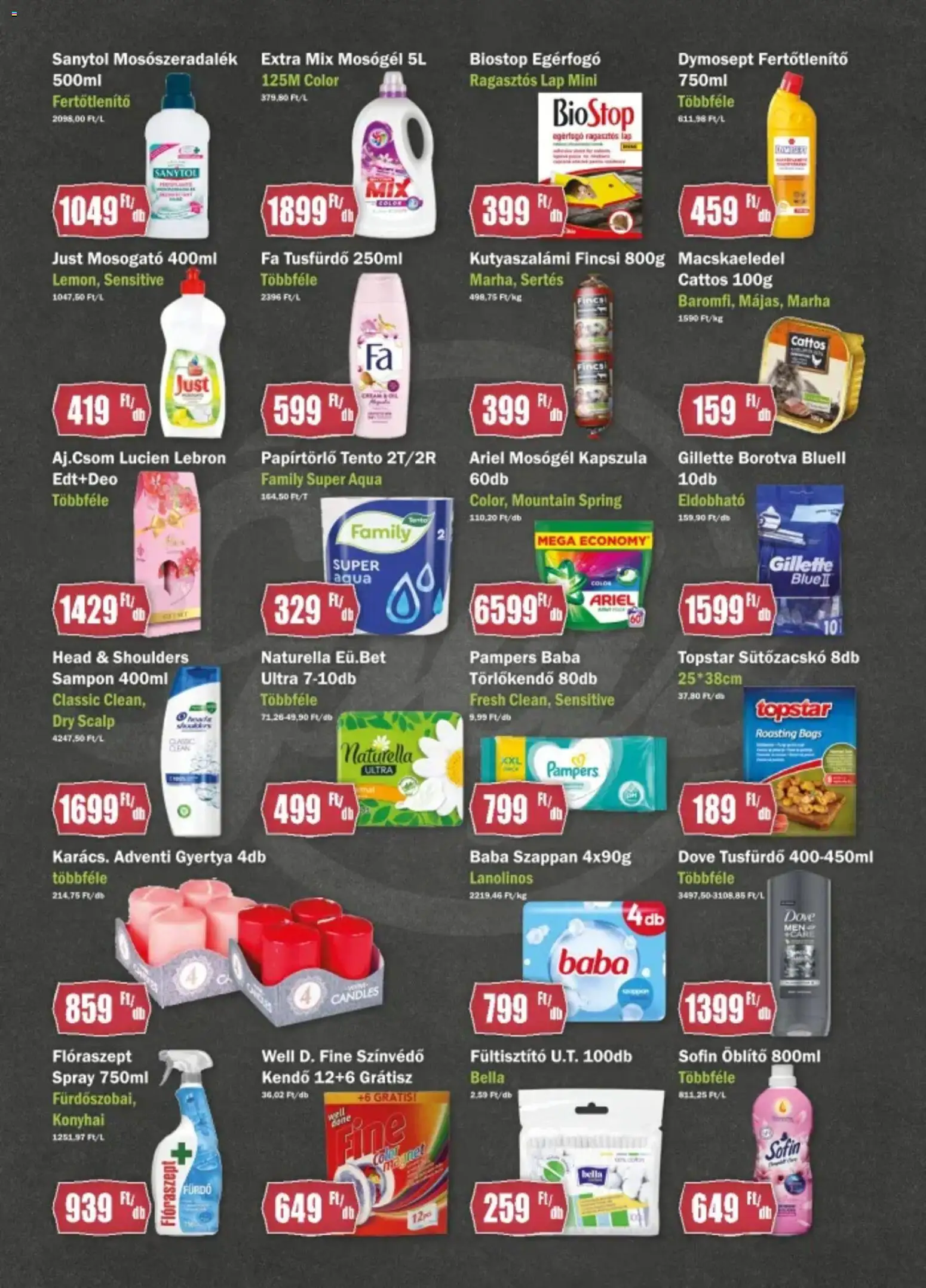 FullDiszkont akciós ujság - amely érvényes a következő dátumtól: 03.11.2025 | Oldal: 3 | Termékek: Egérfogó, Papírtörlő, Gyertya, Tusfürdő