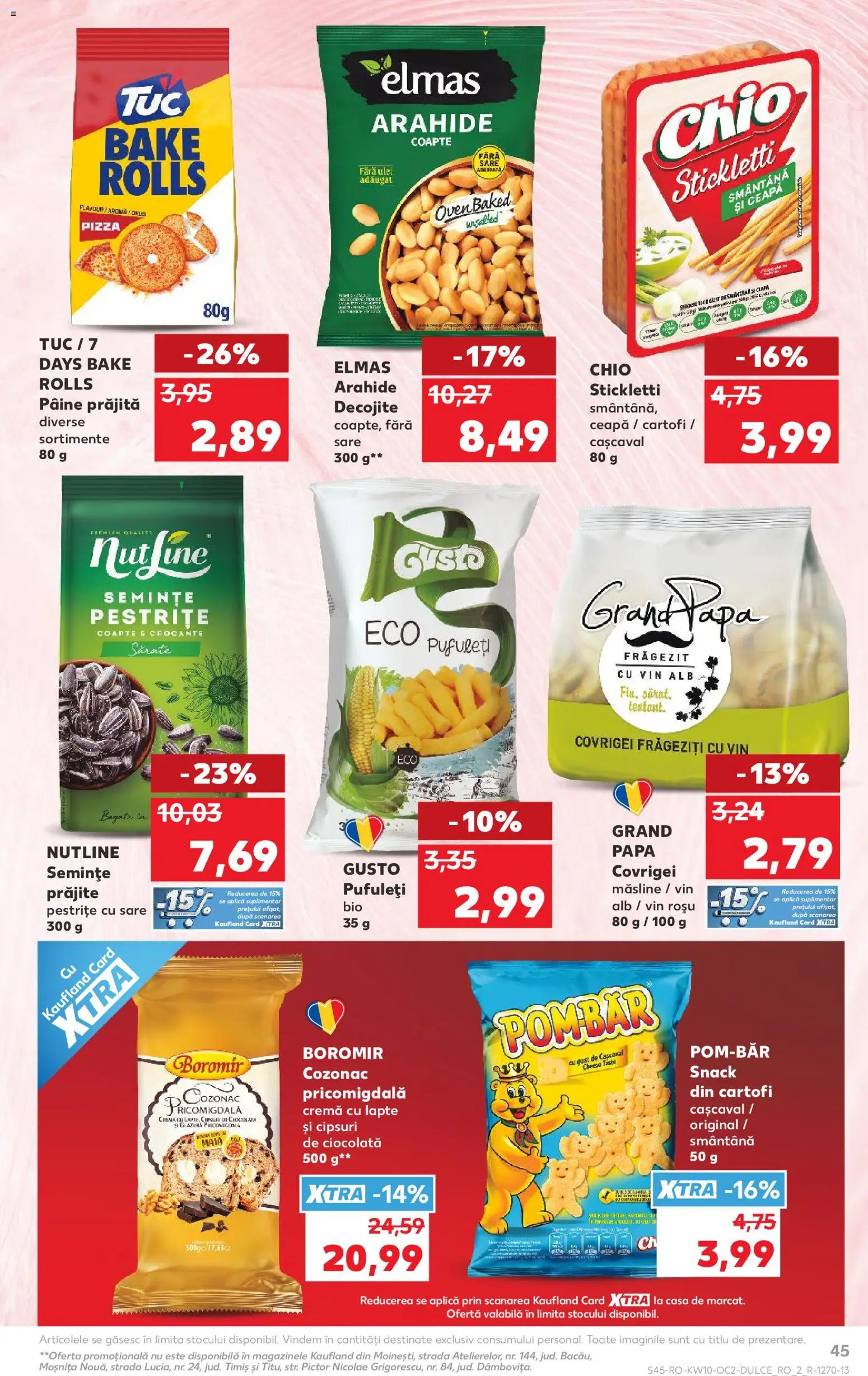 Noul catalog Kaufland – valabil de la 04.03.2026 | Pagină: 45 | Produse: Şerit ödül, Măsline, Lapte, Ciocolată