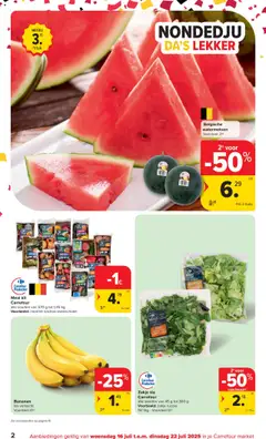  | Pagina: 2 | Producten: Bananen, Watermeloen, Sla, Rucola