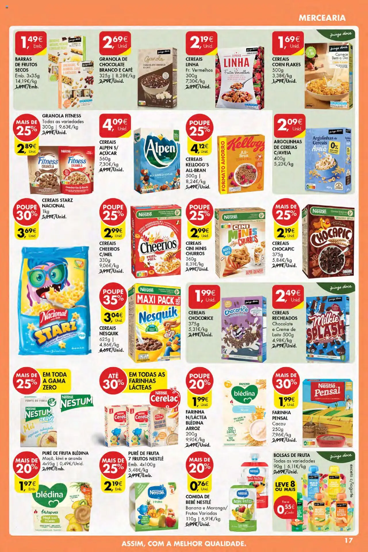 Pingo Doce Poupe Esta Semana Açores │ válido de 24.07.2025 | Página: 19 | Produtos: Aveia, Banana, Leite, Cereais