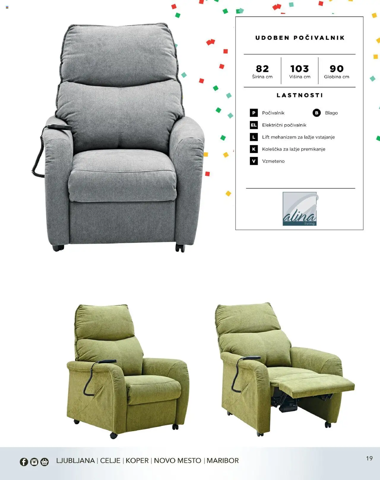 Harvey Norman - Katalog - Udobna praznična ponudba - Počivalniki & masažni stoli │ velja od 22.12.2022 | Stran: 19