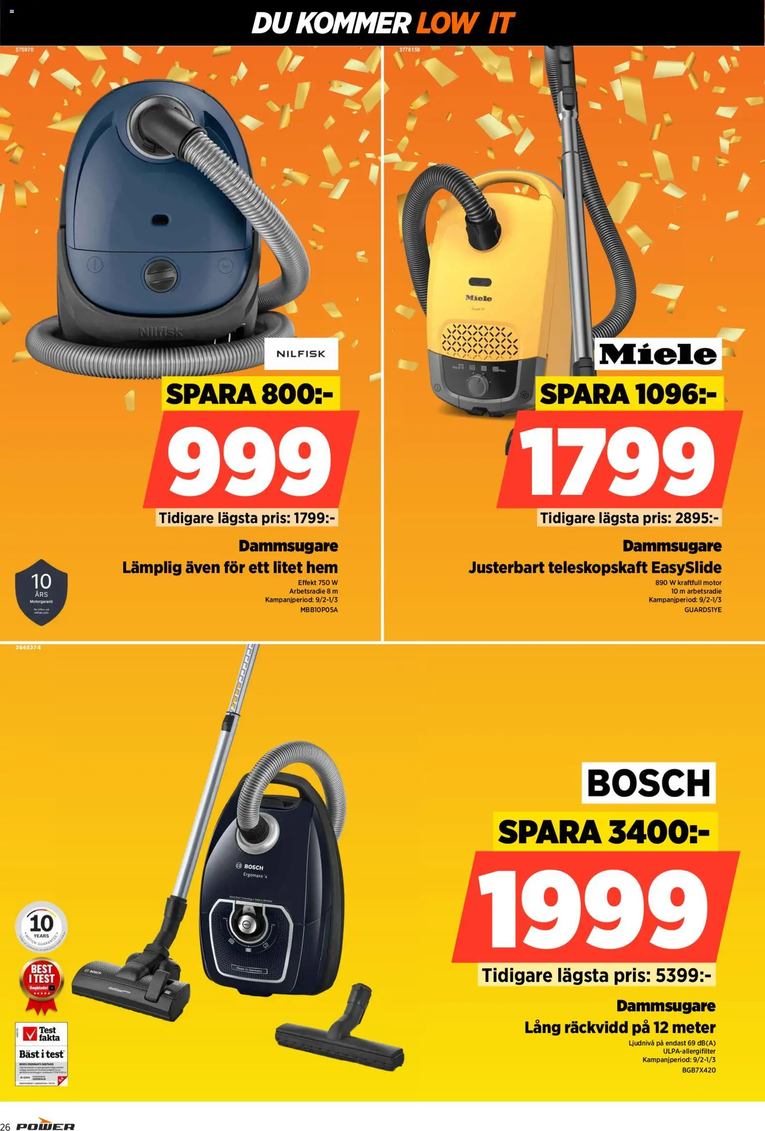 Power reklamblad aktuell från 16.02.2026 | Sida: 26 | Produkter: Dammsugare