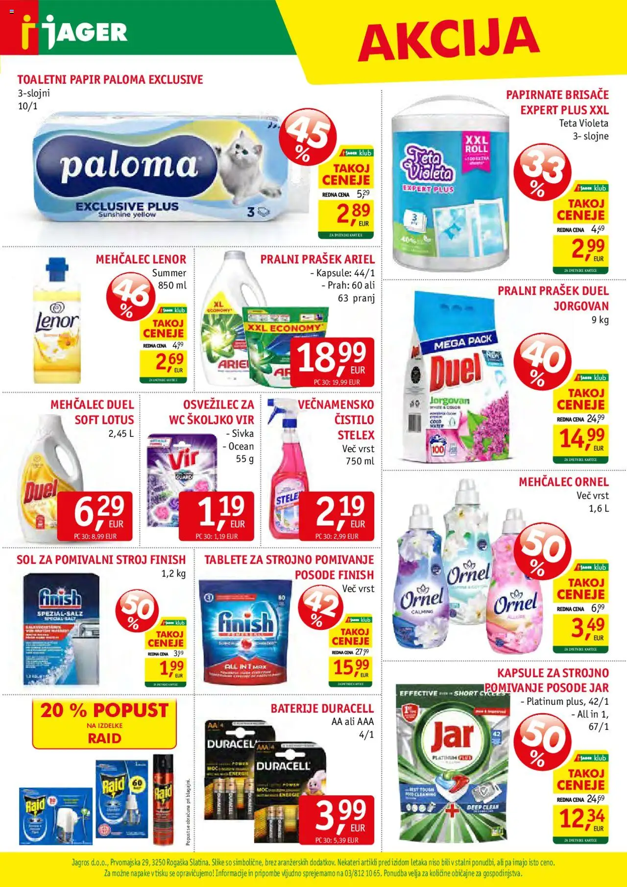 Jager katalog │ velja od 13.08.2025 | Stran: 15 | Izdelki: Mehčalec, Toaletni papir, Pomivalni stroj, Papirnate brisače