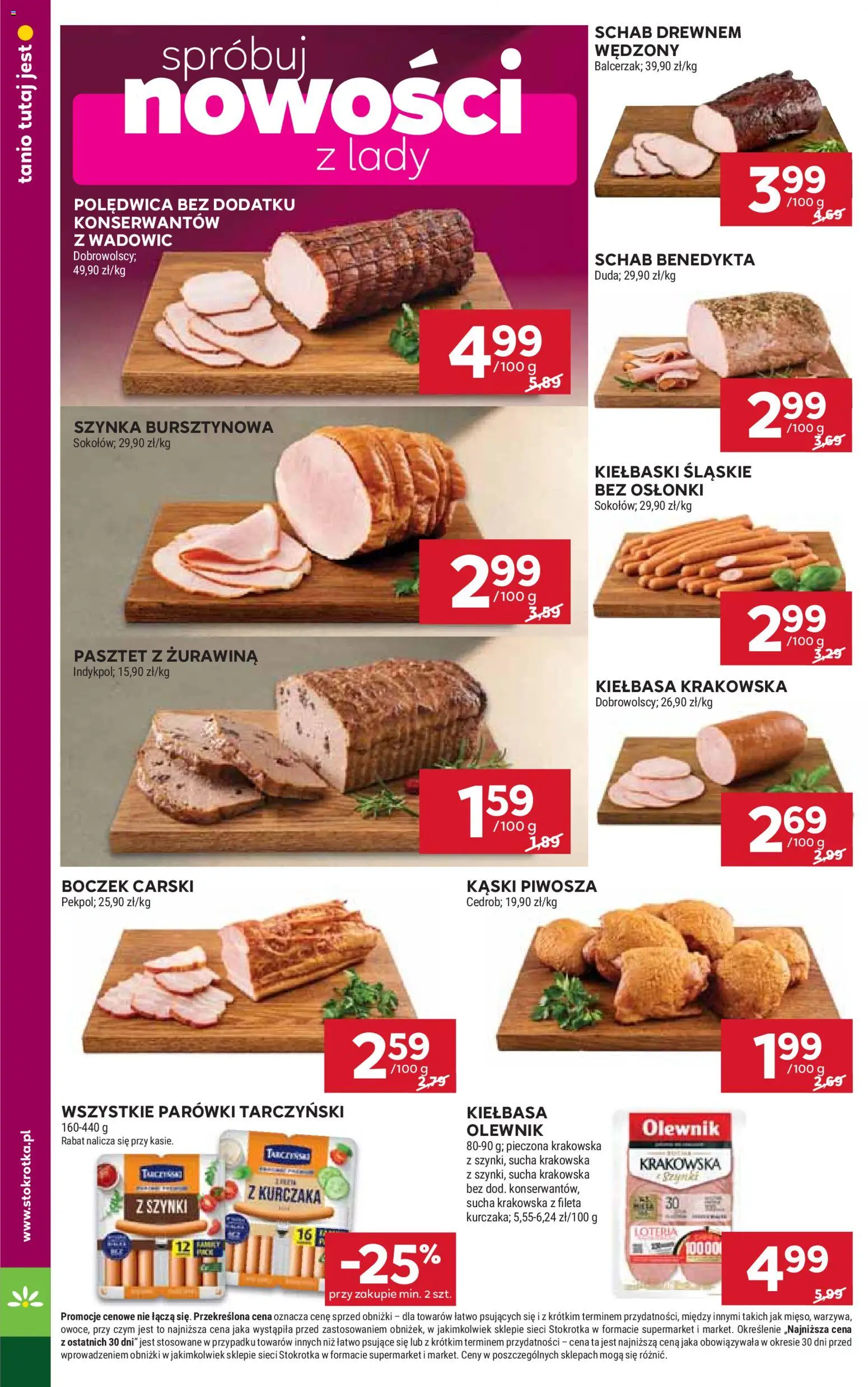 Stokrotka Gazetka - Market od 30.10.2025 | Strona: 6 | Produkty: Parówki, Parówki tarczyński, Boczek, Żurawina